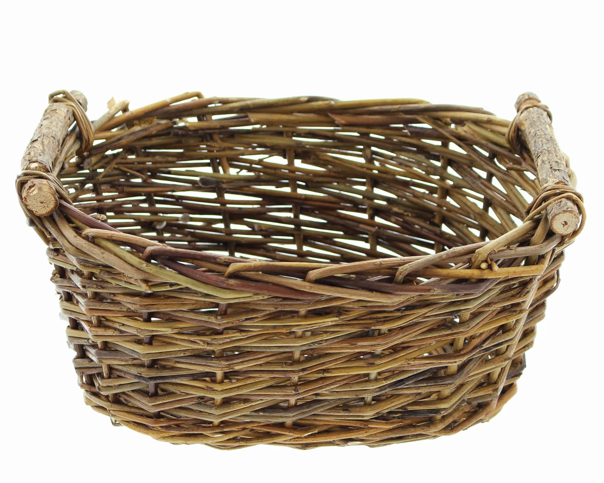 Füllkorb "Holzgriff", klein  im Frank Flechtwaren Online Shop für Füllkörbe &amp; Universalkörbe kaufen