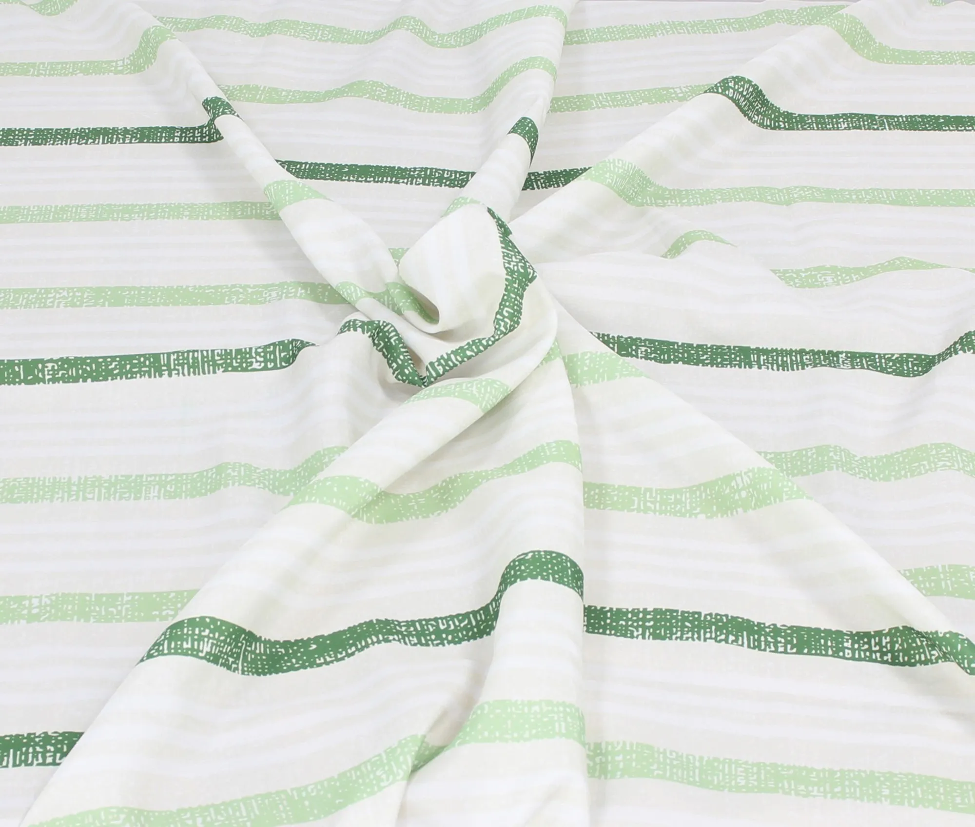 Tafeldecke "Green Stripes"  im Frank Flechtwaren Online Shop für Outdoor-Tafeldecken kaufen