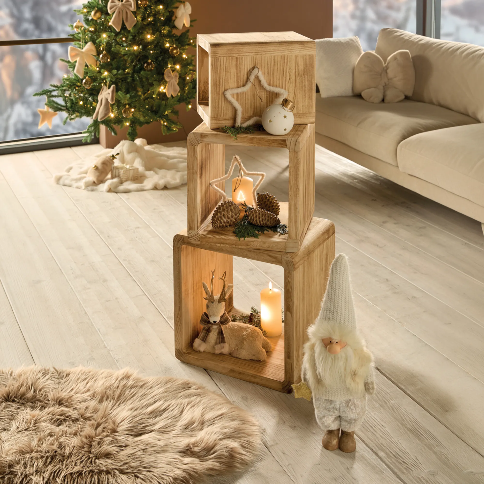 Santa "Goldstern"  im Frank Flechtwaren Online Shop für Weihnachtsmänner kaufen