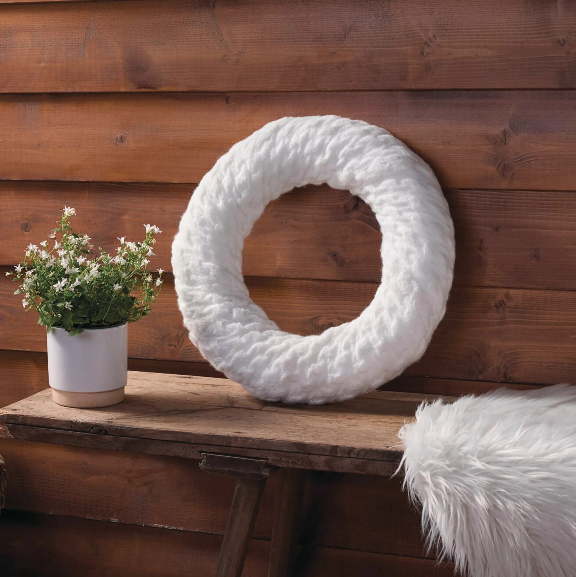 Kranz "Kuschelstrick"  im Frank Flechtwaren Online Shop für Weihnachtliches Chalet kaufen