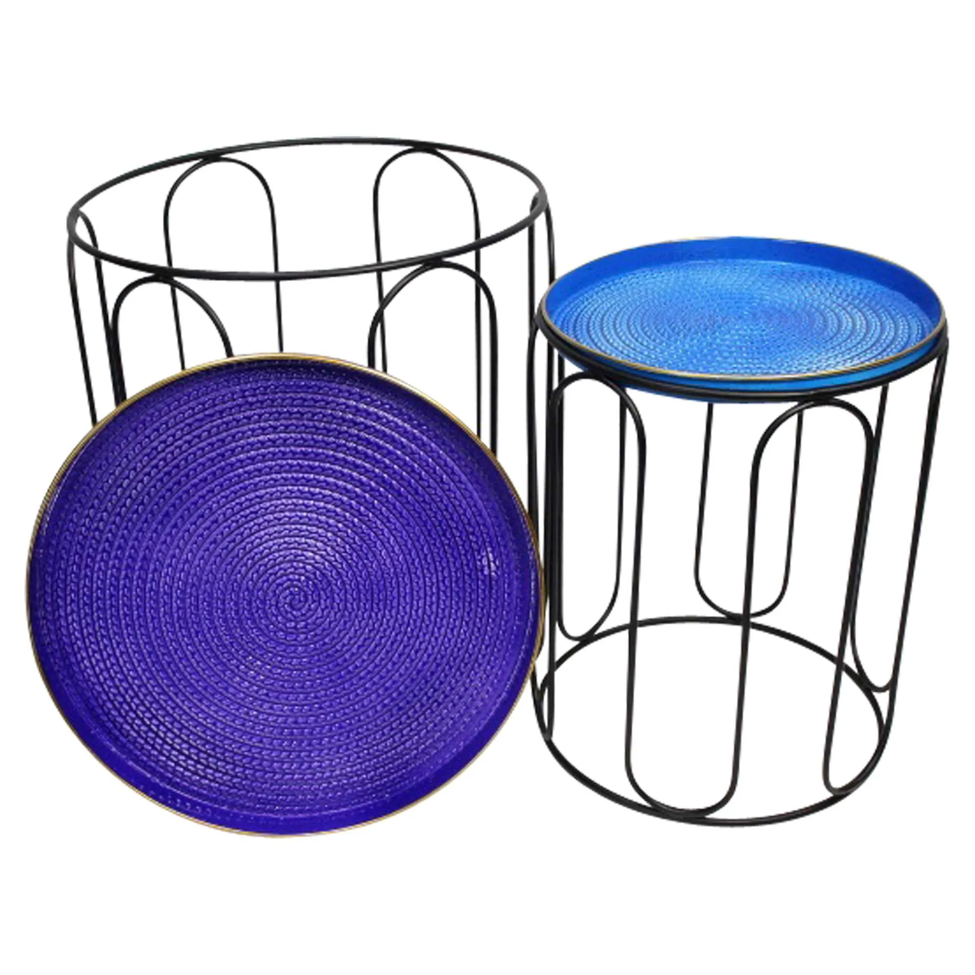 Beistelltisch "Blue", 2er Set  im Frank Flechtwaren Online Shop für Gartentische kaufen