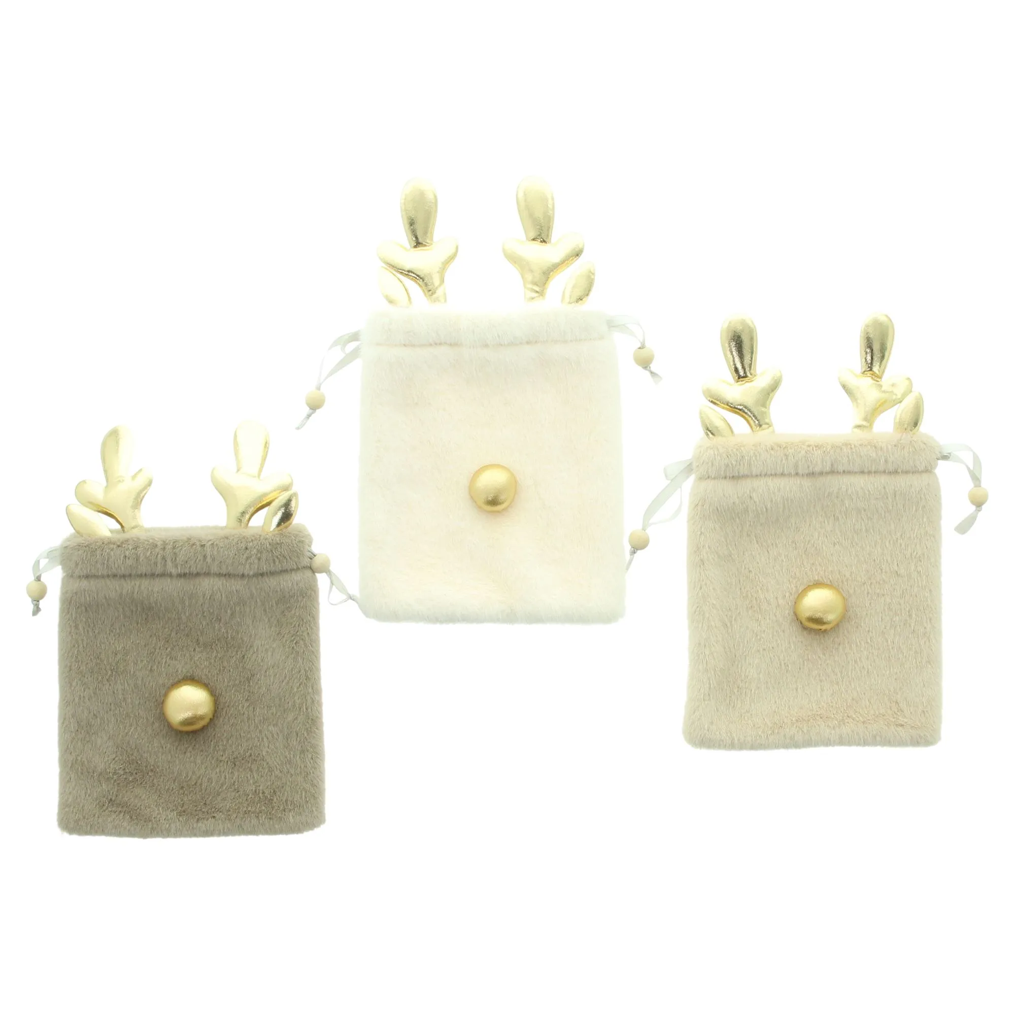 Geschenkbeutel "Plüsch", 3er Set  im Frank Flechtwaren Online Shop kaufen
