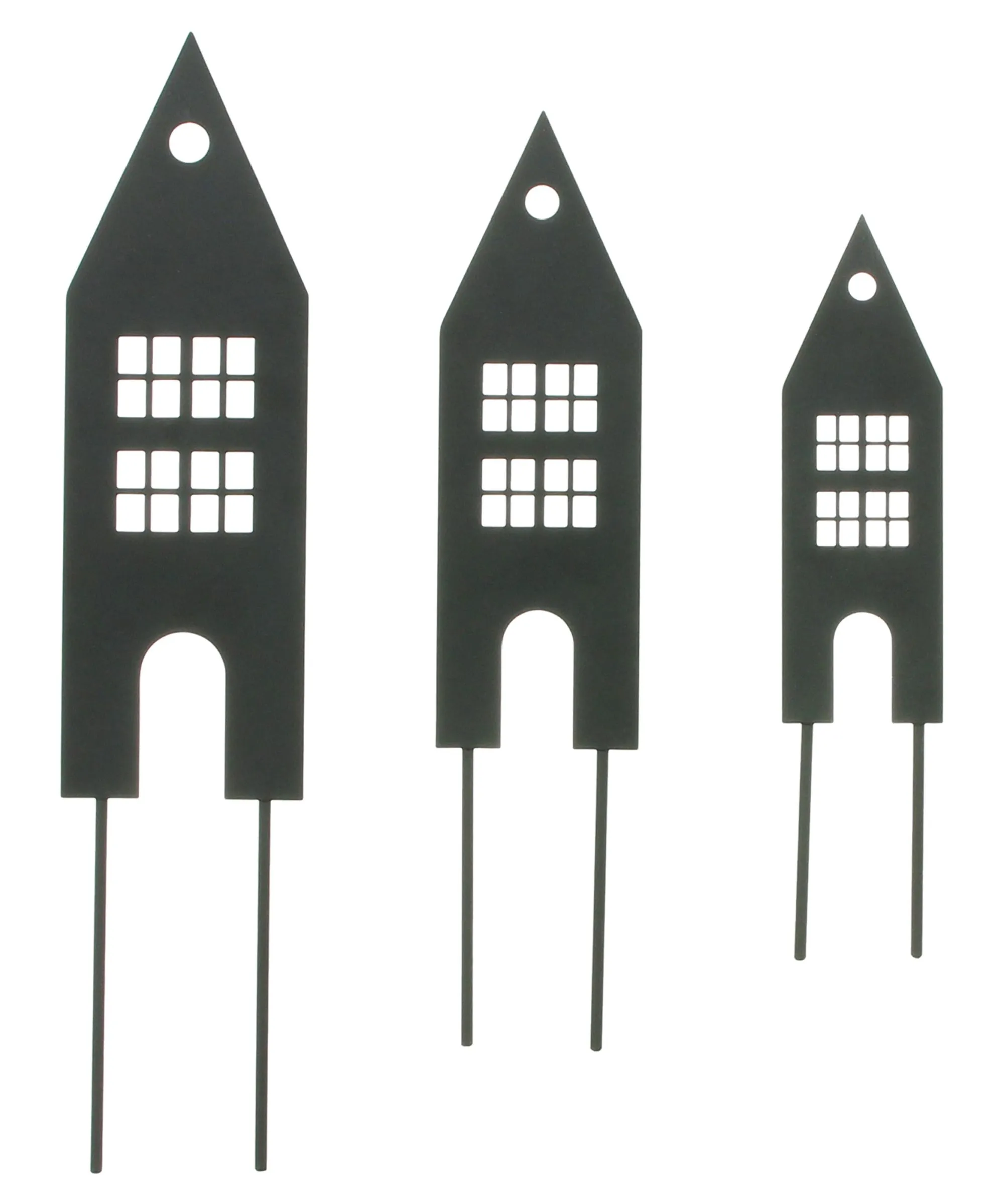 Stecker "Haus", 3er Set  im Frank Flechtwaren Online Shop für Black &amp; White kaufen