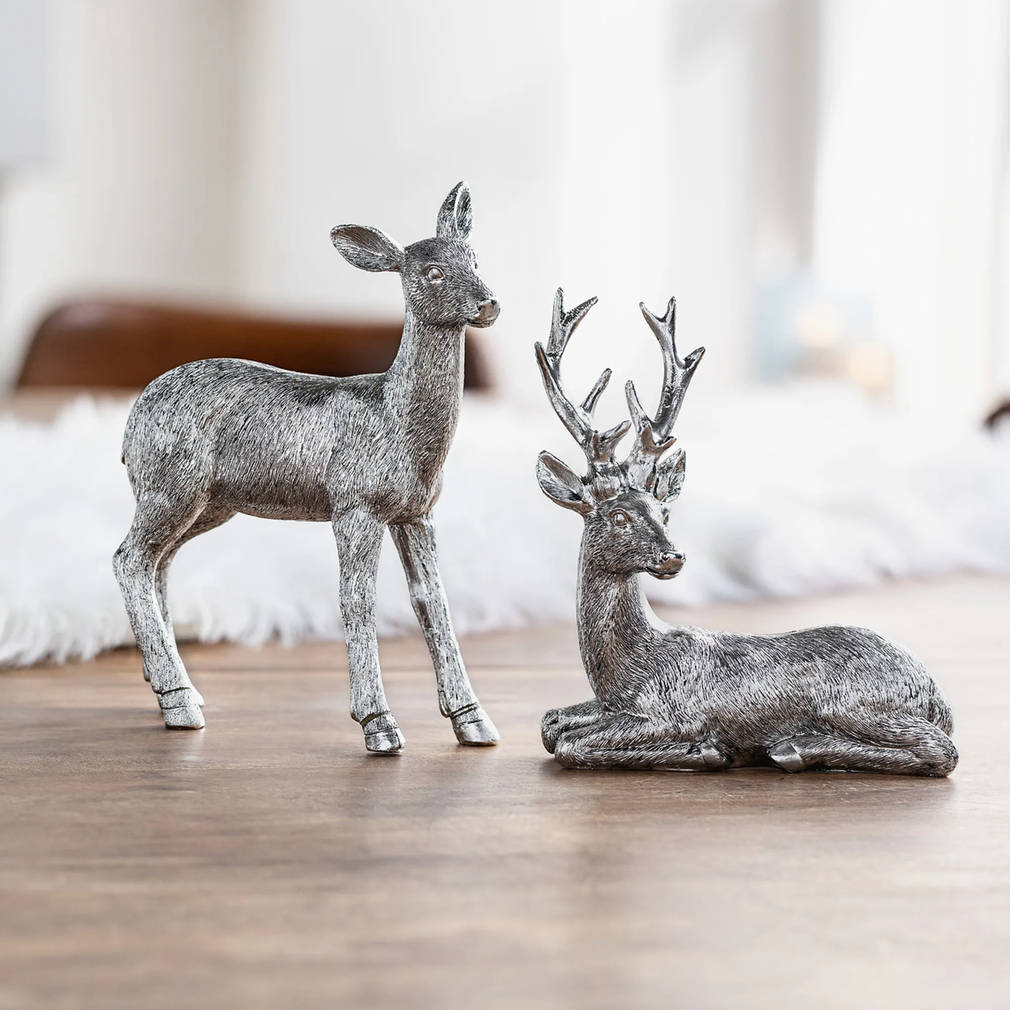 Figur "Reh &amp; Hirsch", 2er Set  im Frank Flechtwaren Online Shop kaufen