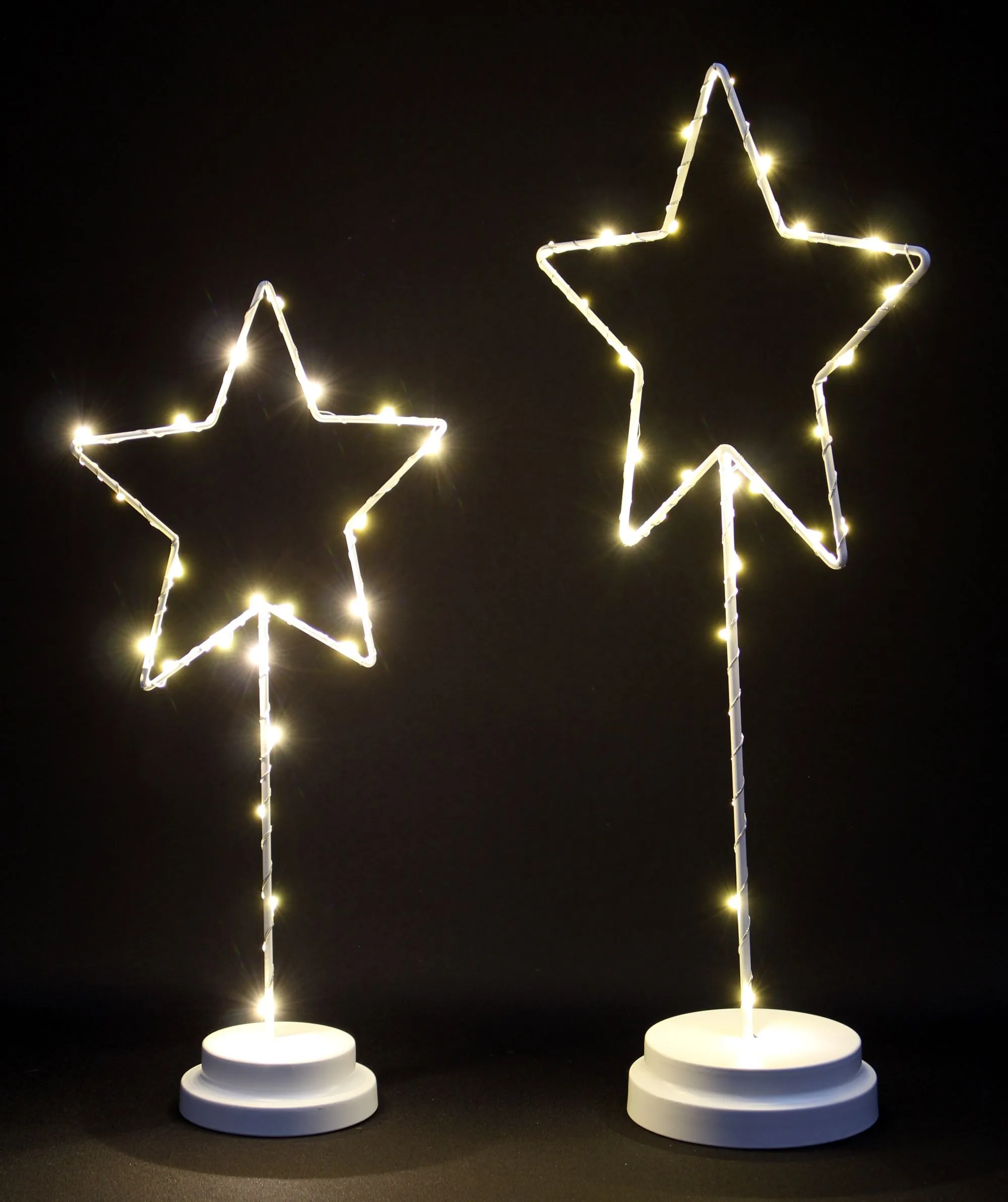 LED-Deko "Stern", 2er Set  im Frank Flechtwaren Online Shop für Sterne kaufen