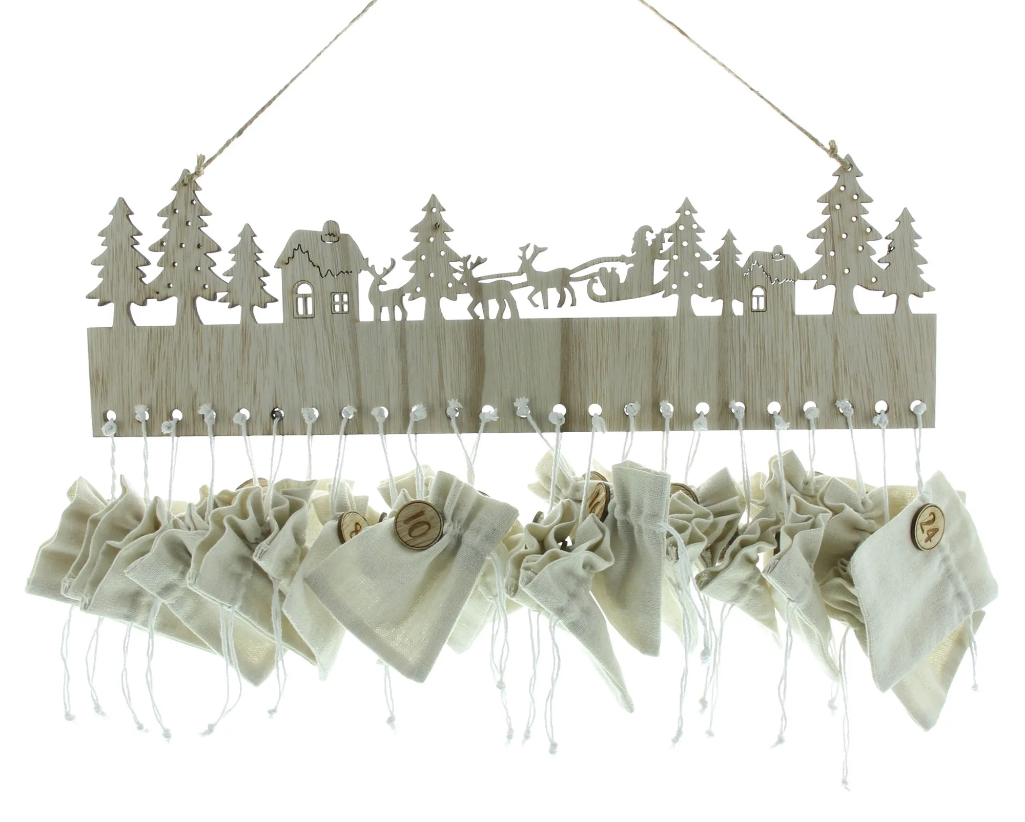 Adventskalender "Sachet"  im Frank Flechtwaren Online Shop für Weihnachtliche Wanddeko kaufen