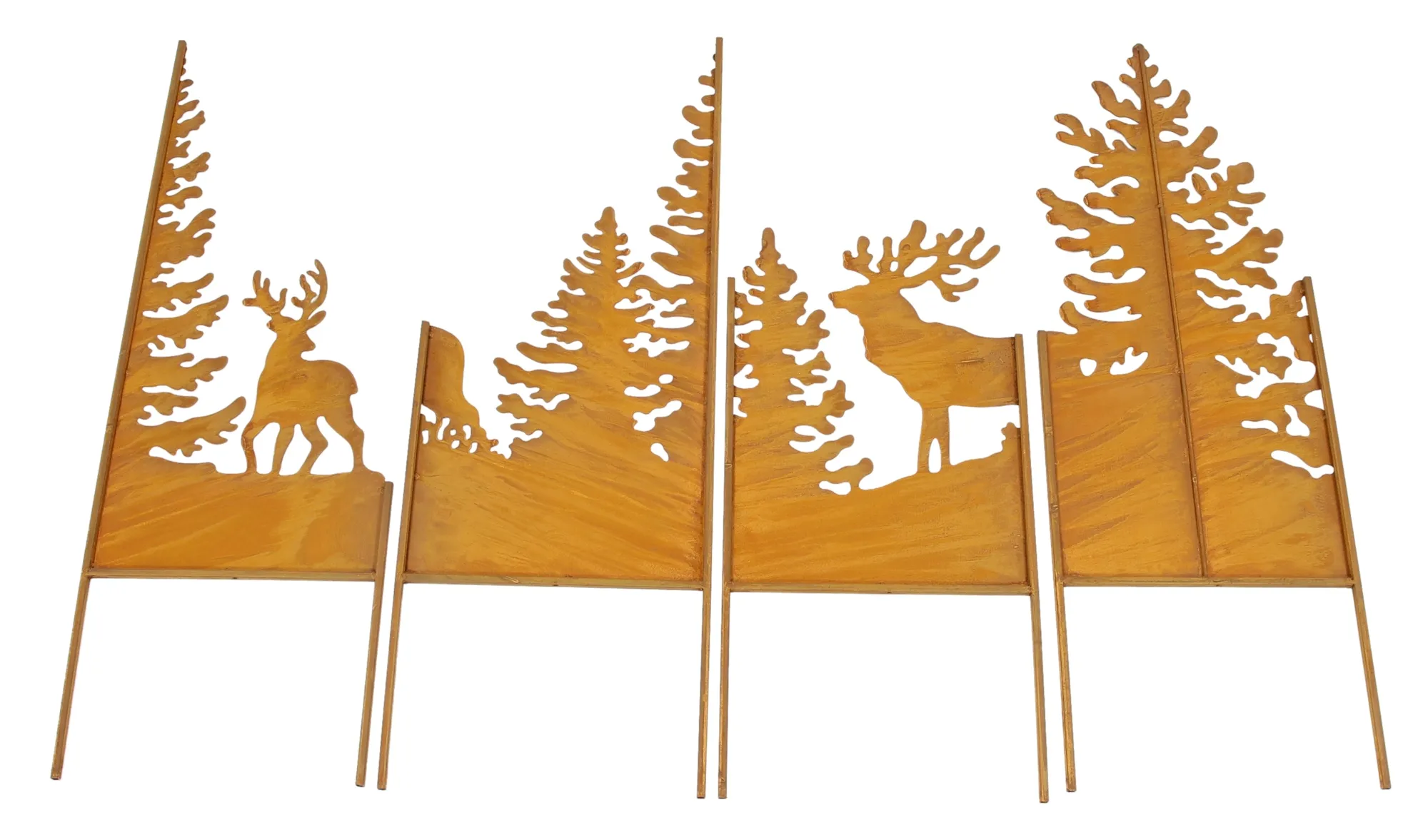 Stecker "Waldtiere", 4tlg.  im Frank Flechtwaren Online Shop für Weihnachtliche Gartenstecker kaufen