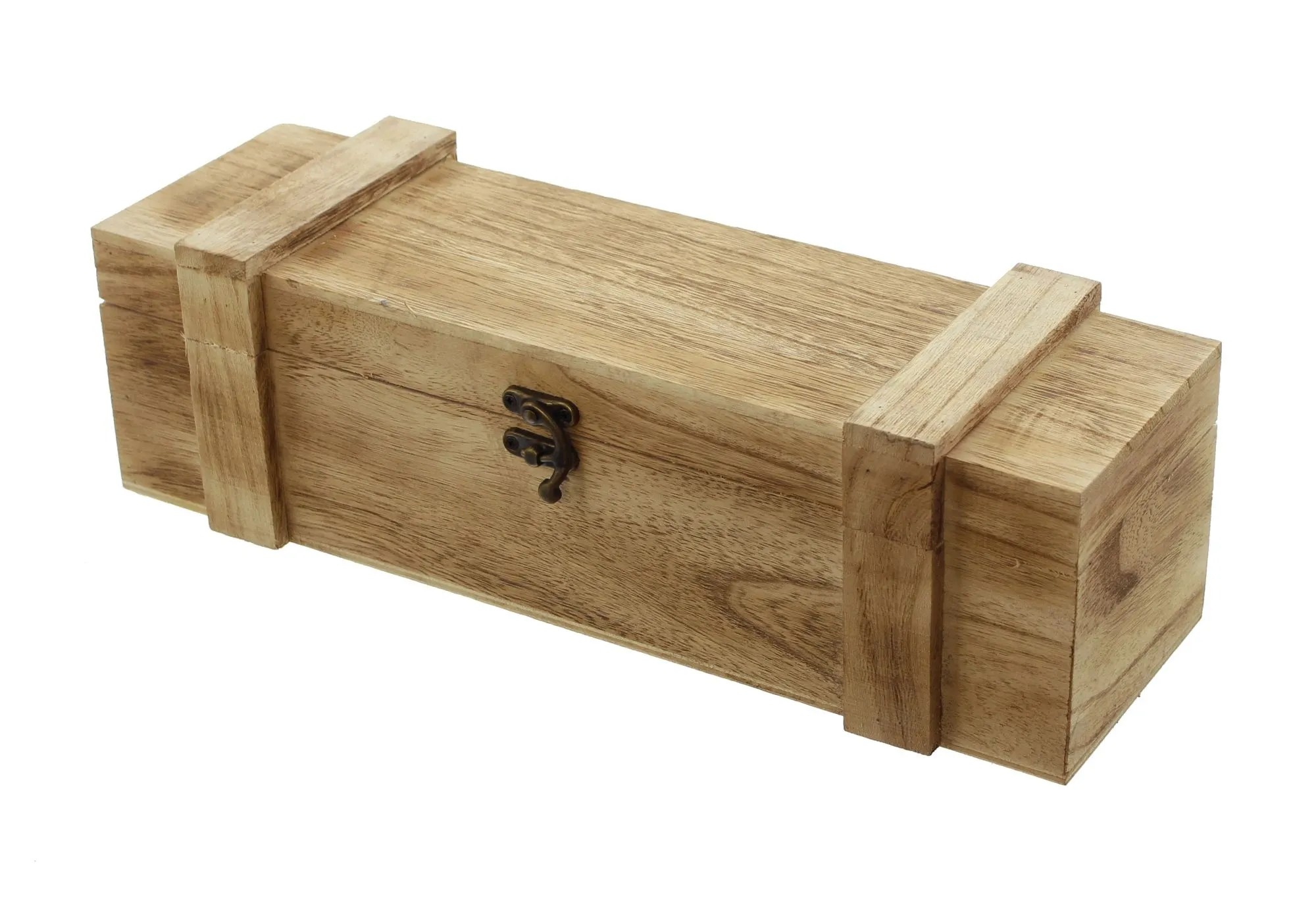 Holztruhe "Rustikal", für 1 Flasche  im Frank Flechtwaren Online Shop für Weinliebhaber kaufen