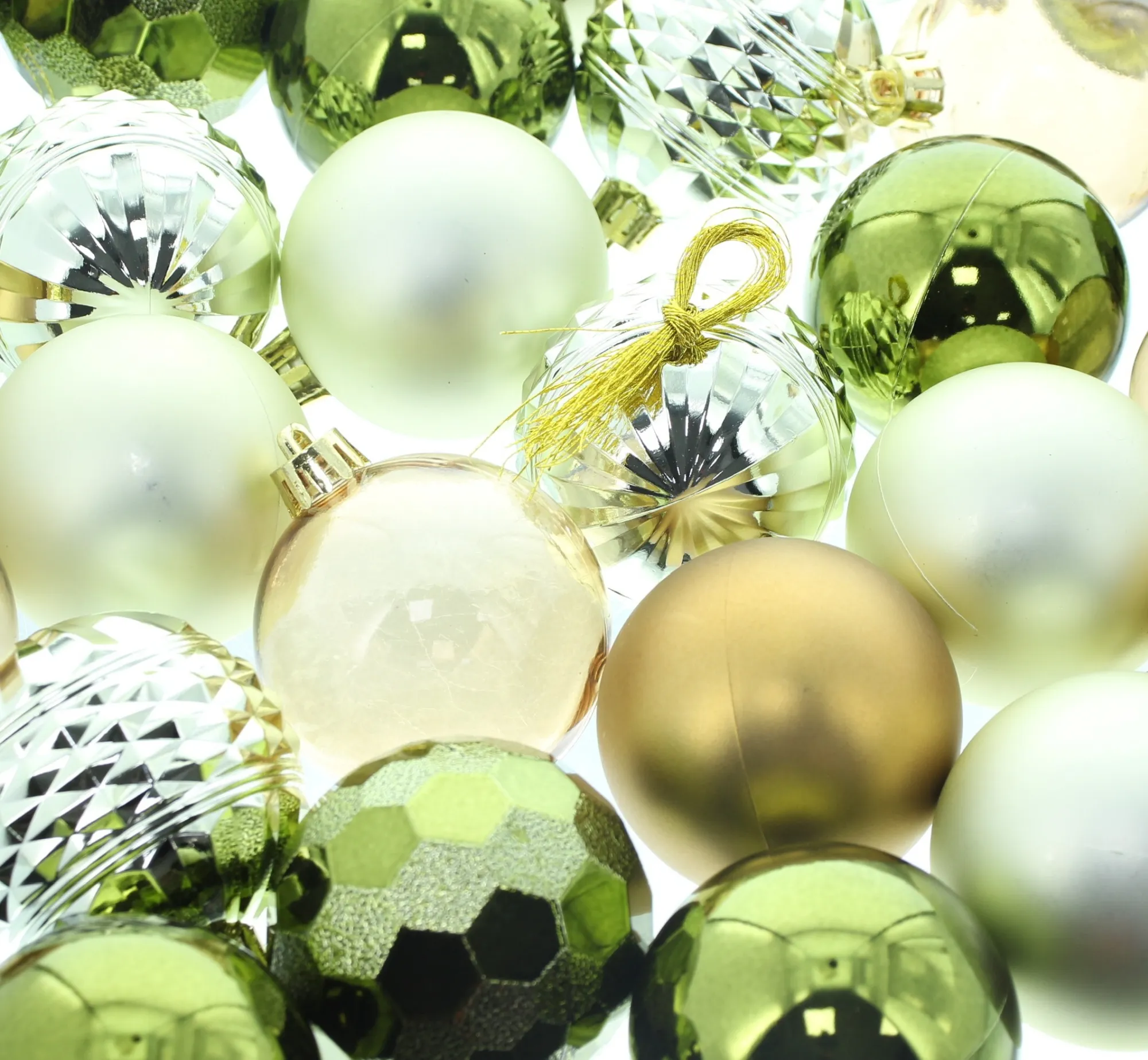 Christbaumkugel "Green &amp; Gold", 36er Set  im Frank Flechtwaren Online Shop für Weihnachtliches Chalet kaufen