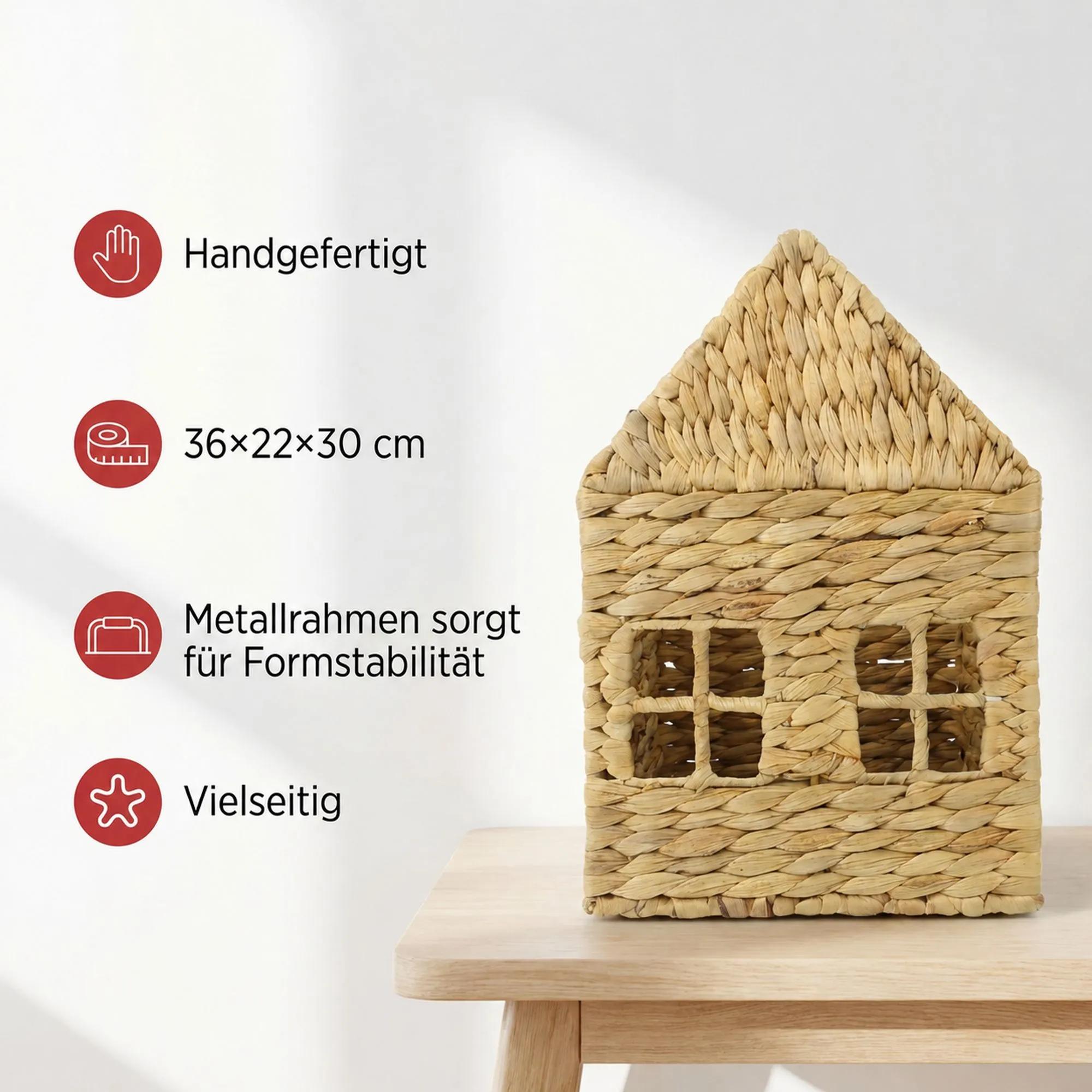 Zeitungskorb "Haus"  im Frank Flechtwaren Online Shop für Wohnzimmer kaufen