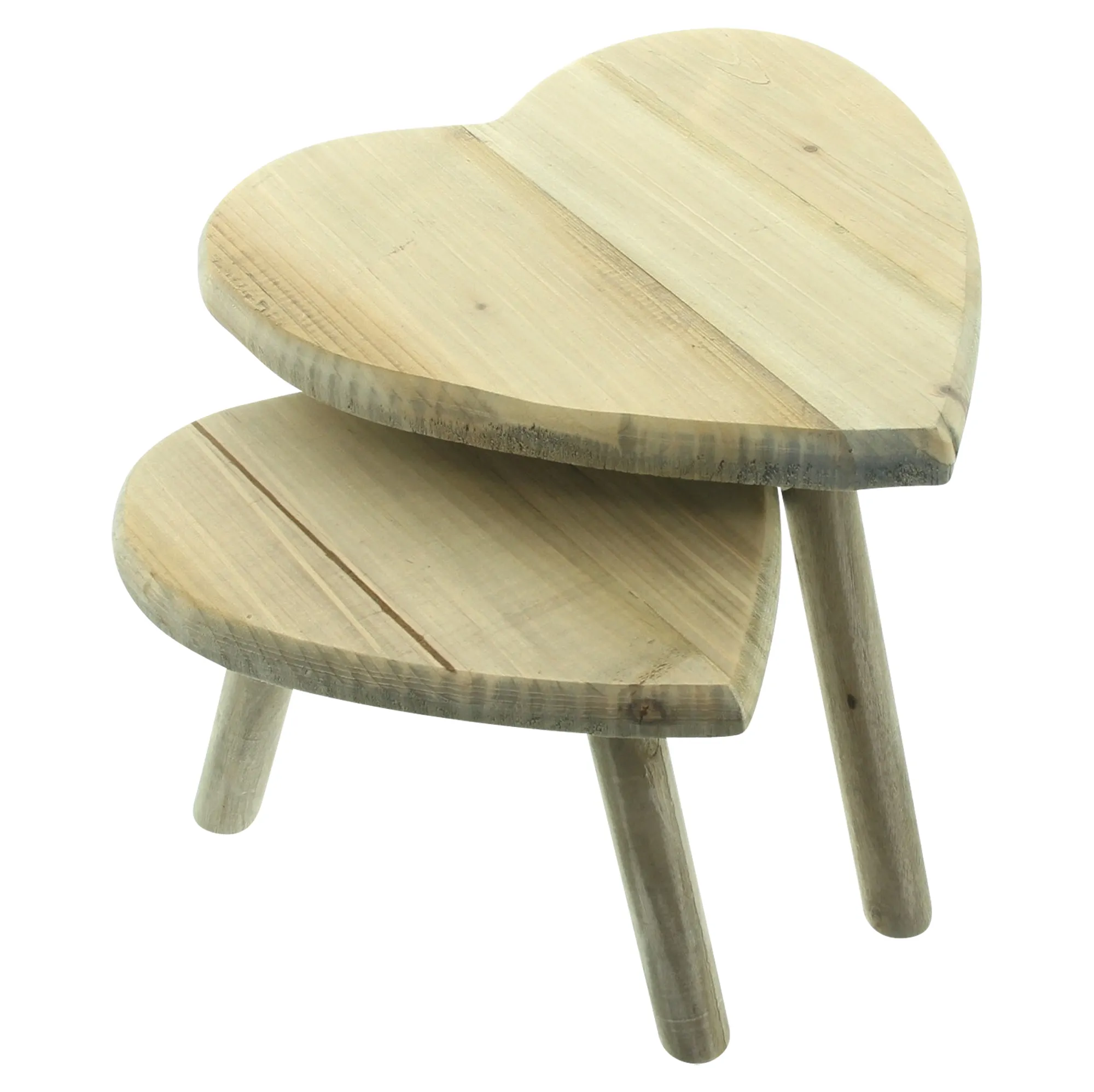 Hocker "Herz", 2er Set  im Frank Flechtwaren Online Shop für Hüttengaudi kaufen