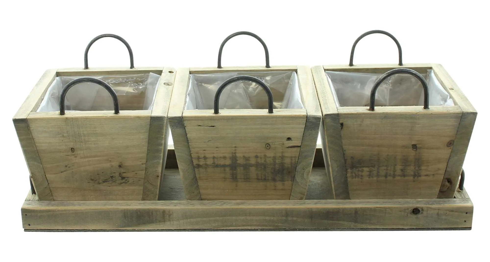 Holzpflanzer "Recycling-Chic"  im Frank Flechtwaren Online Shop für Pflanztöpfe kaufen