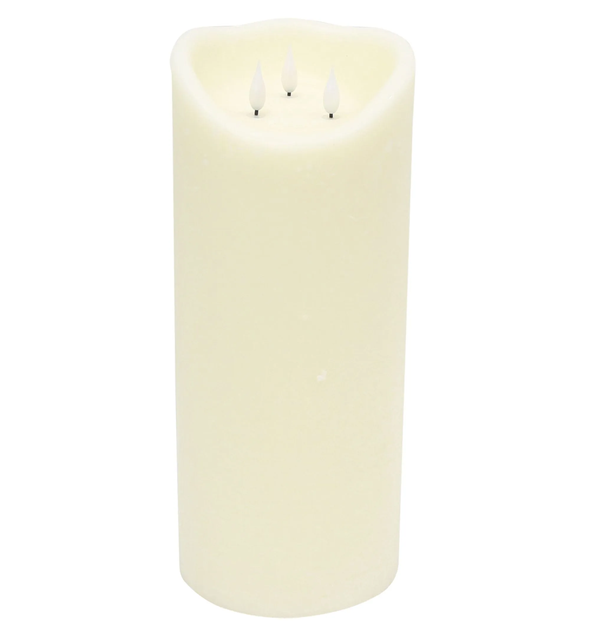 Große LED-Kerze "3 Flammen"  im Frank Flechtwaren Online Shop für Weihnachtliches Chalet kaufen