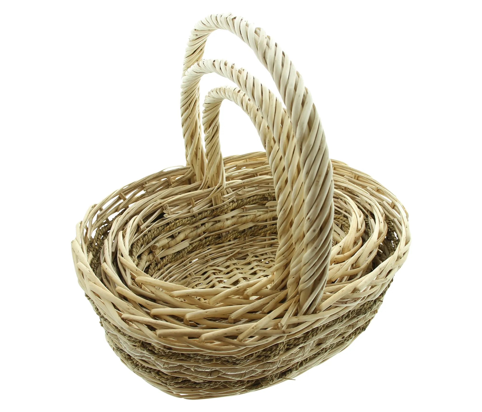 Bügelkorb "Seegras", 3er Set  im Frank Flechtwaren Online Shop für Präsentkörbe kaufen