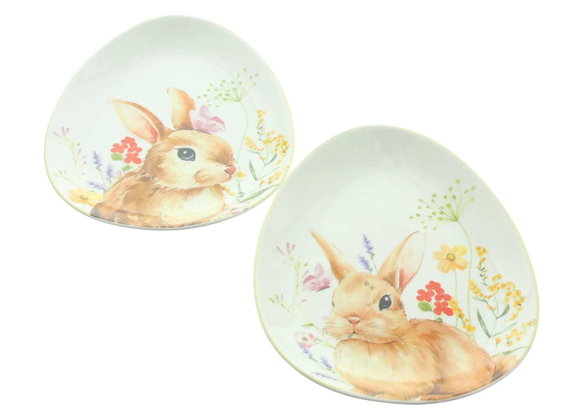 Osterteller "Blumenhäschen", 2er Set  im Frank Flechtwaren Online Shop für Festlich eingedeckt kaufen