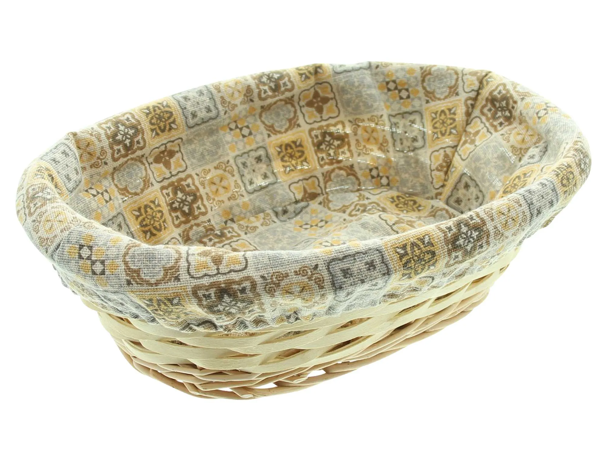 Füllkorb "Mosaik", oval  im Frank Flechtwaren Online Shop für Küche kaufen