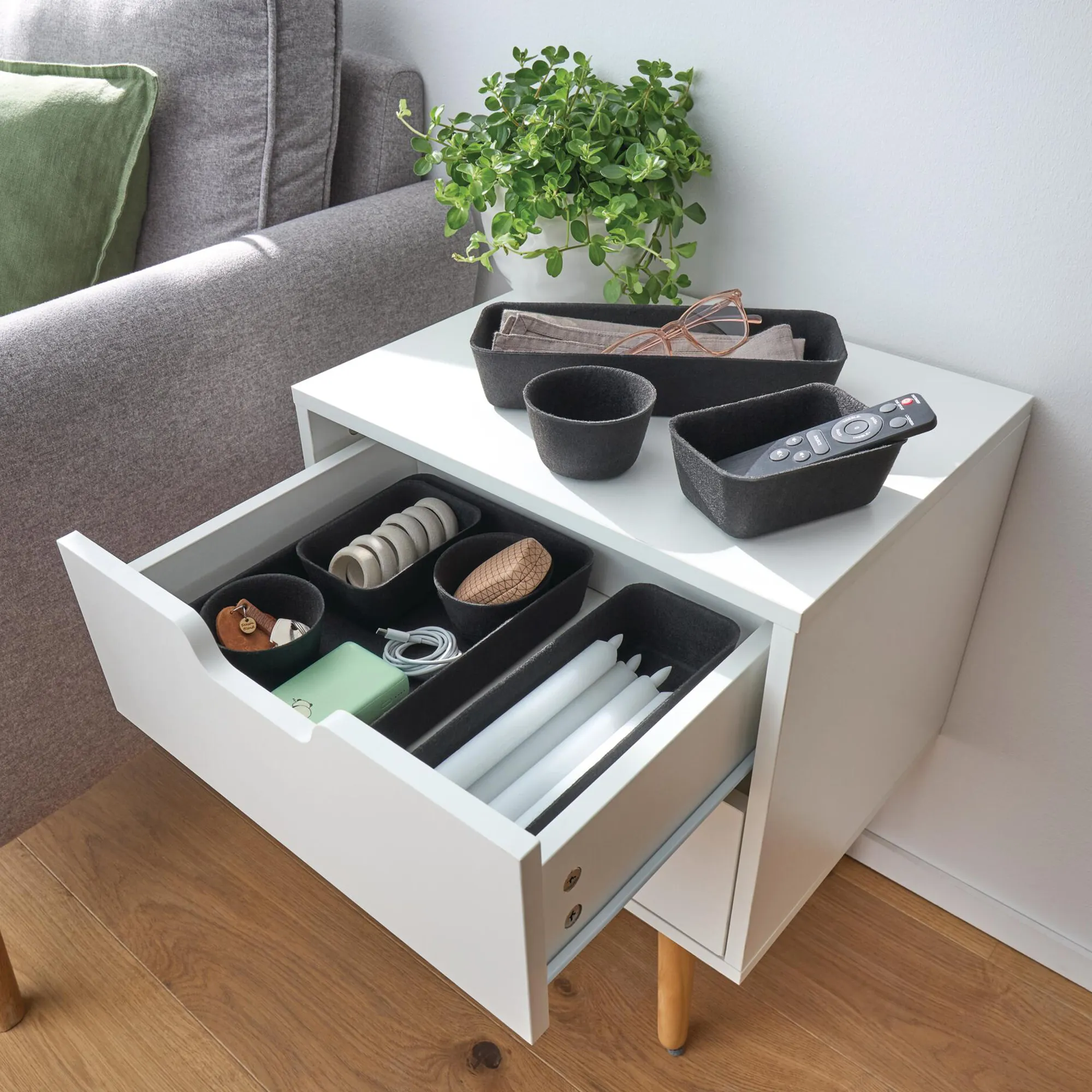 Schubladen-Organizer "Black", 8tlg.  im Frank Flechtwaren Online Shop kaufen