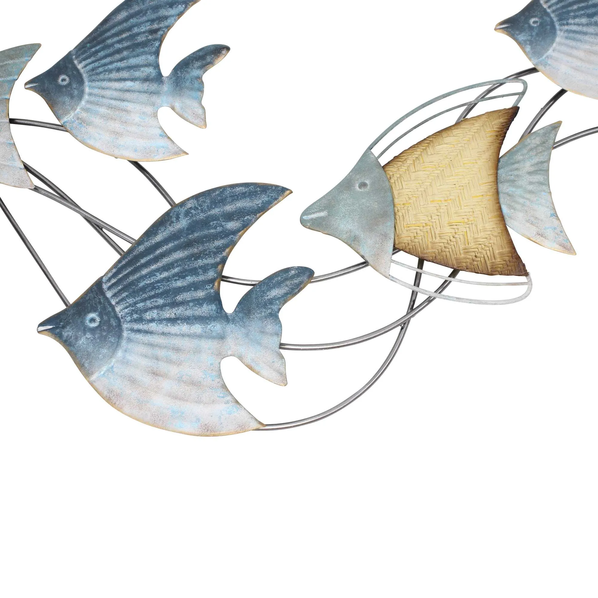 Wanddeko "Fischschwarm"  im Frank Flechtwaren Online Shop für Wanddeko kaufen
