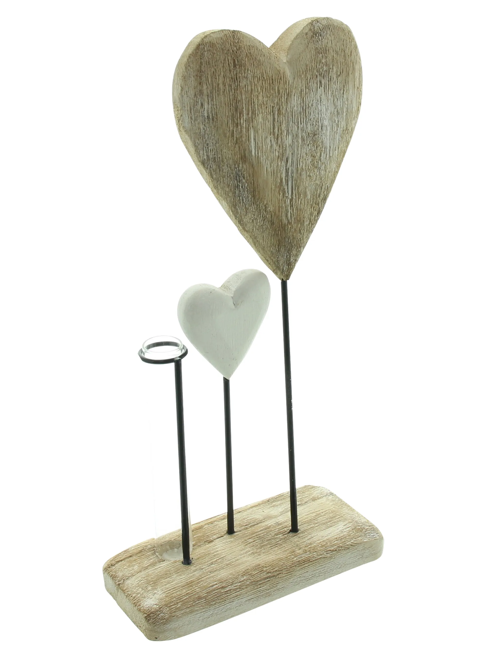 Board "Herzchen mit Vase"  im Frank Flechtwaren Online Shop für Herzflattern kaufen