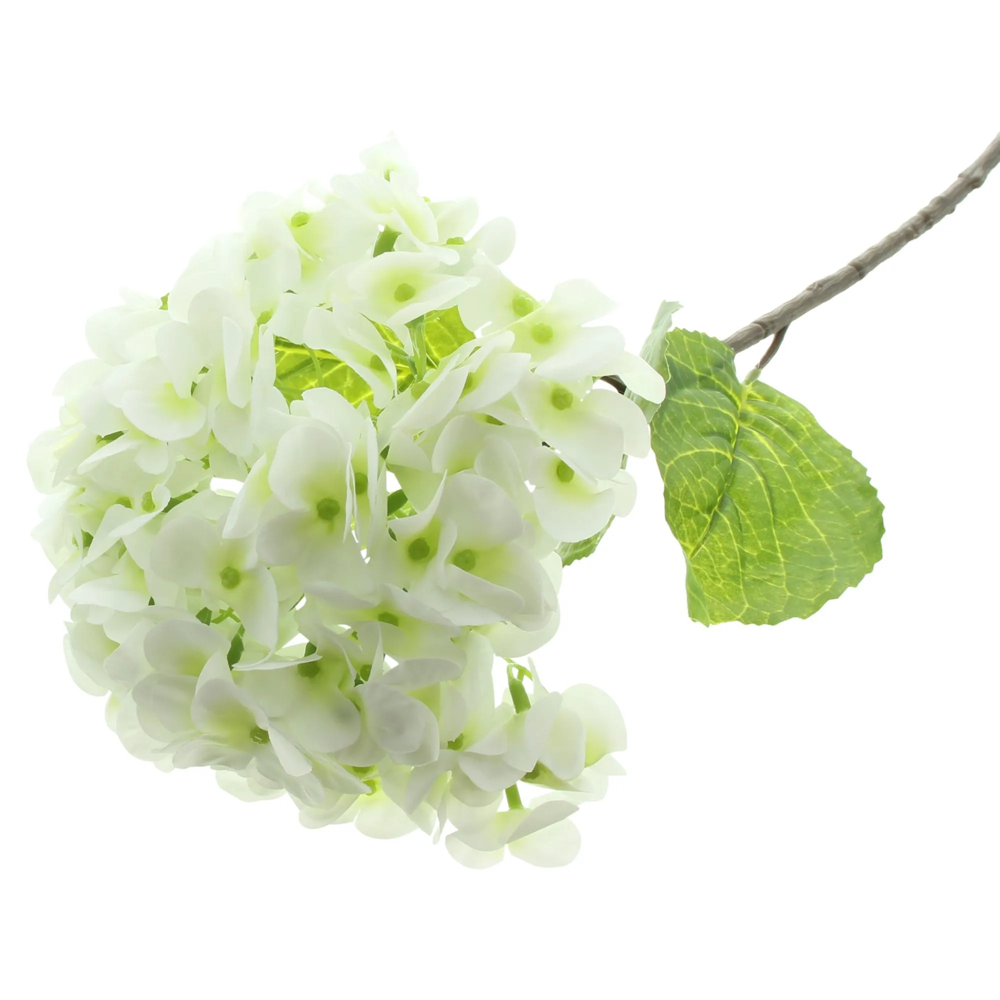Kunstblume "Weiße Hortensie"  im Frank Flechtwaren Online Shop für Kunstpflanzen kaufen