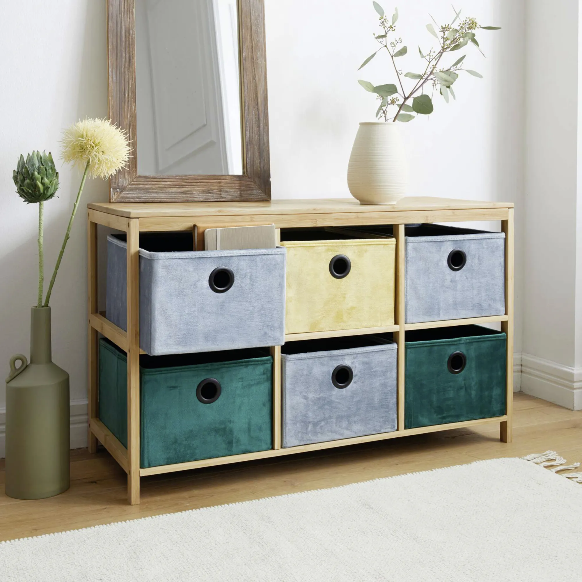 Bambusregal "Multicolor"  im Frank Flechtwaren Online Shop kaufen