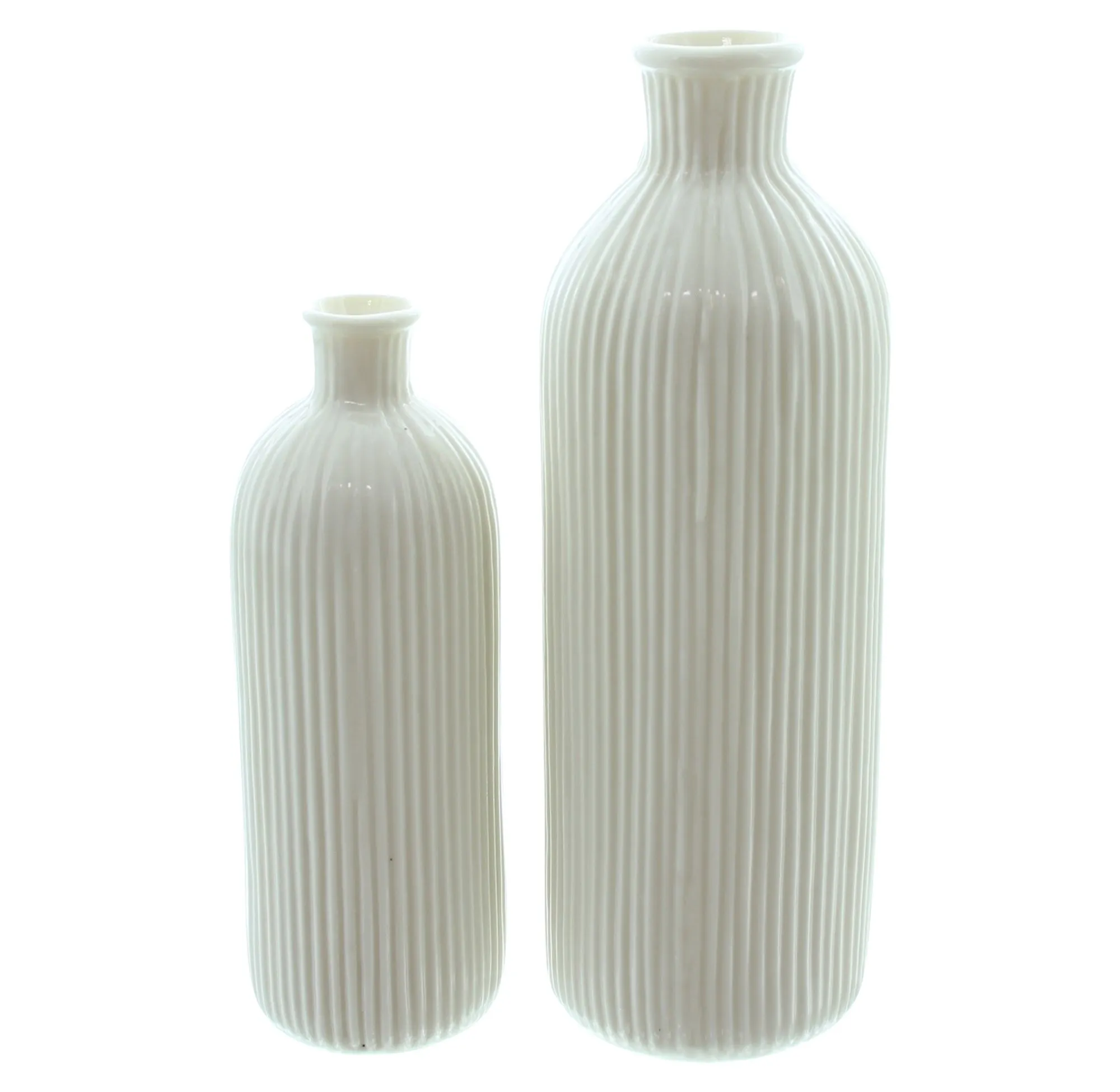 Dekovase "Weiß", 2er Set  im Frank Flechtwaren Online Shop für Dekovasen kaufen