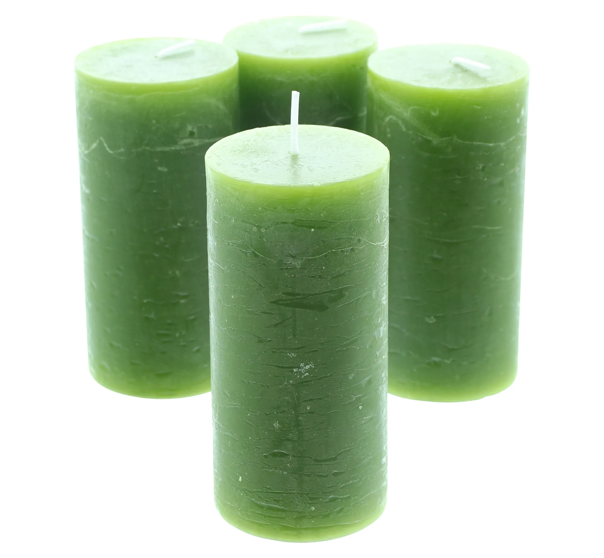 Kerze "Rustic Green", 4er Set  im Frank Flechtwaren Online Shop für Naturtöne kaufen