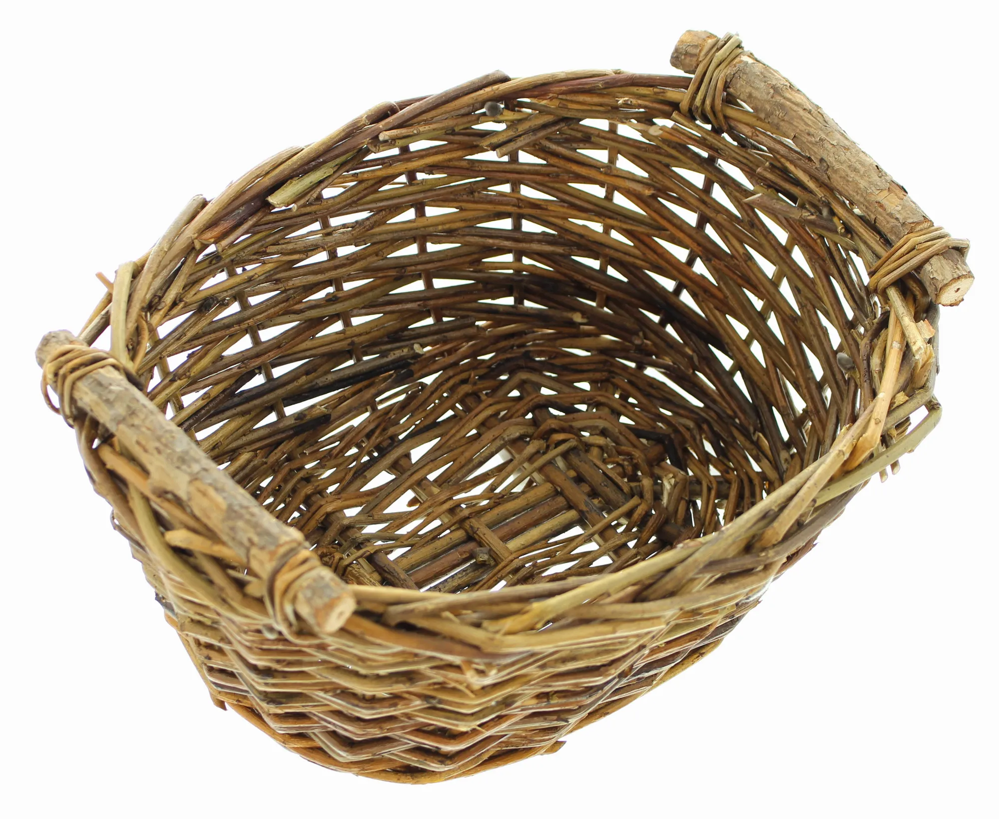 Füllkorb "Holzgriff", klein  im Frank Flechtwaren Online Shop für Füllkörbe &amp; Universalkörbe kaufen
