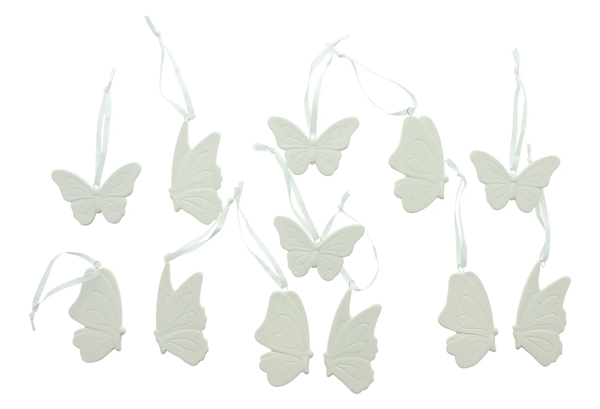 Hänger "Schmetterling", 12er Set  im Frank Flechtwaren Online Shop für Österliche Dekohänger kaufen