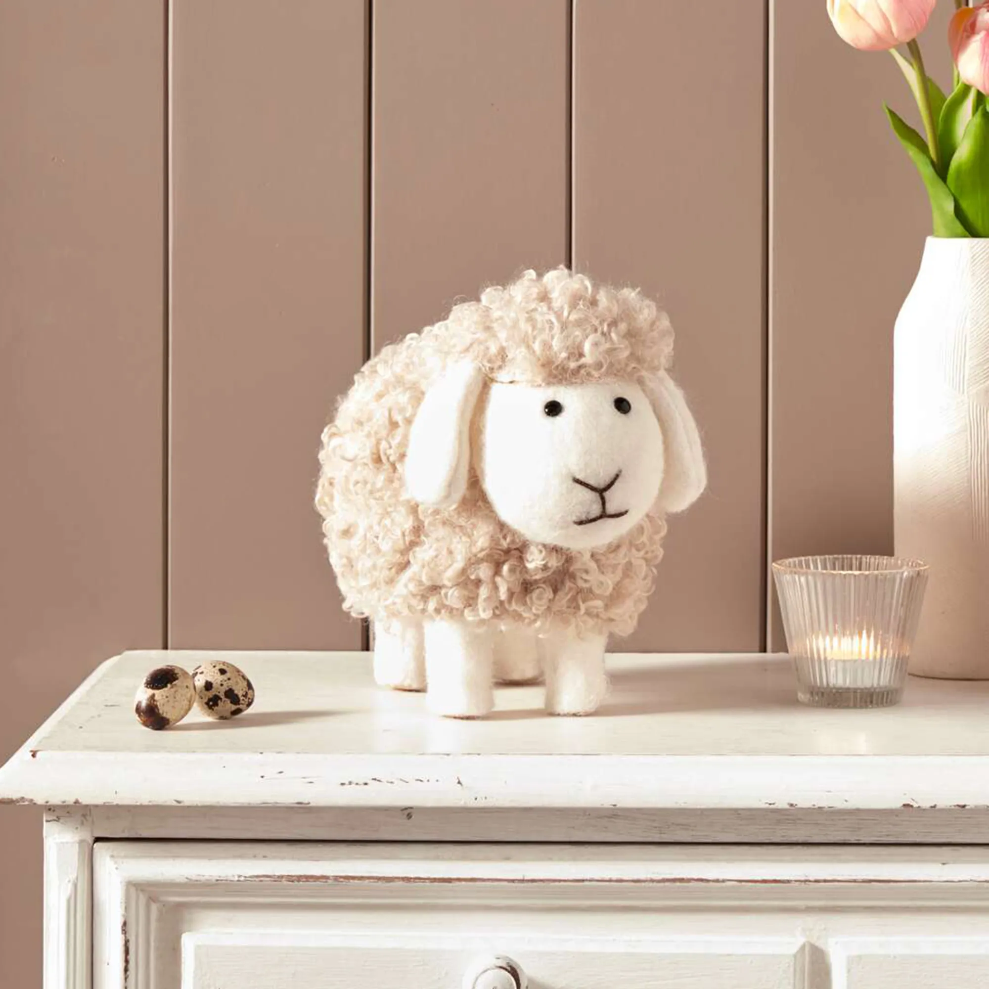 Dekoschäfchen "Wolli"  im Frank Flechtwaren Online Shop kaufen