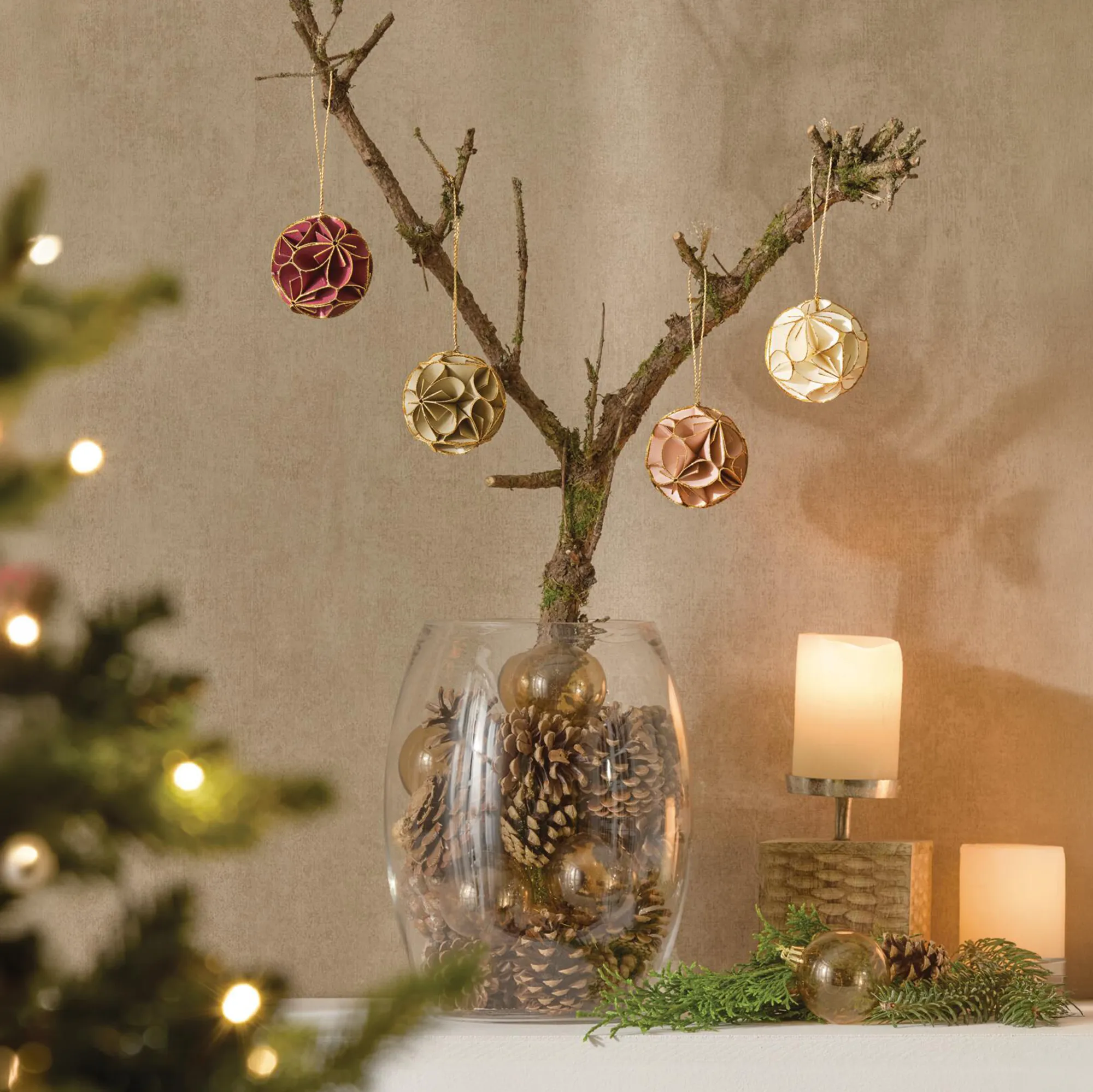 Deko-Hänger "Weihnachtskugel", 4er Set  im Frank Flechtwaren Online Shop für Dekohänger  kaufen