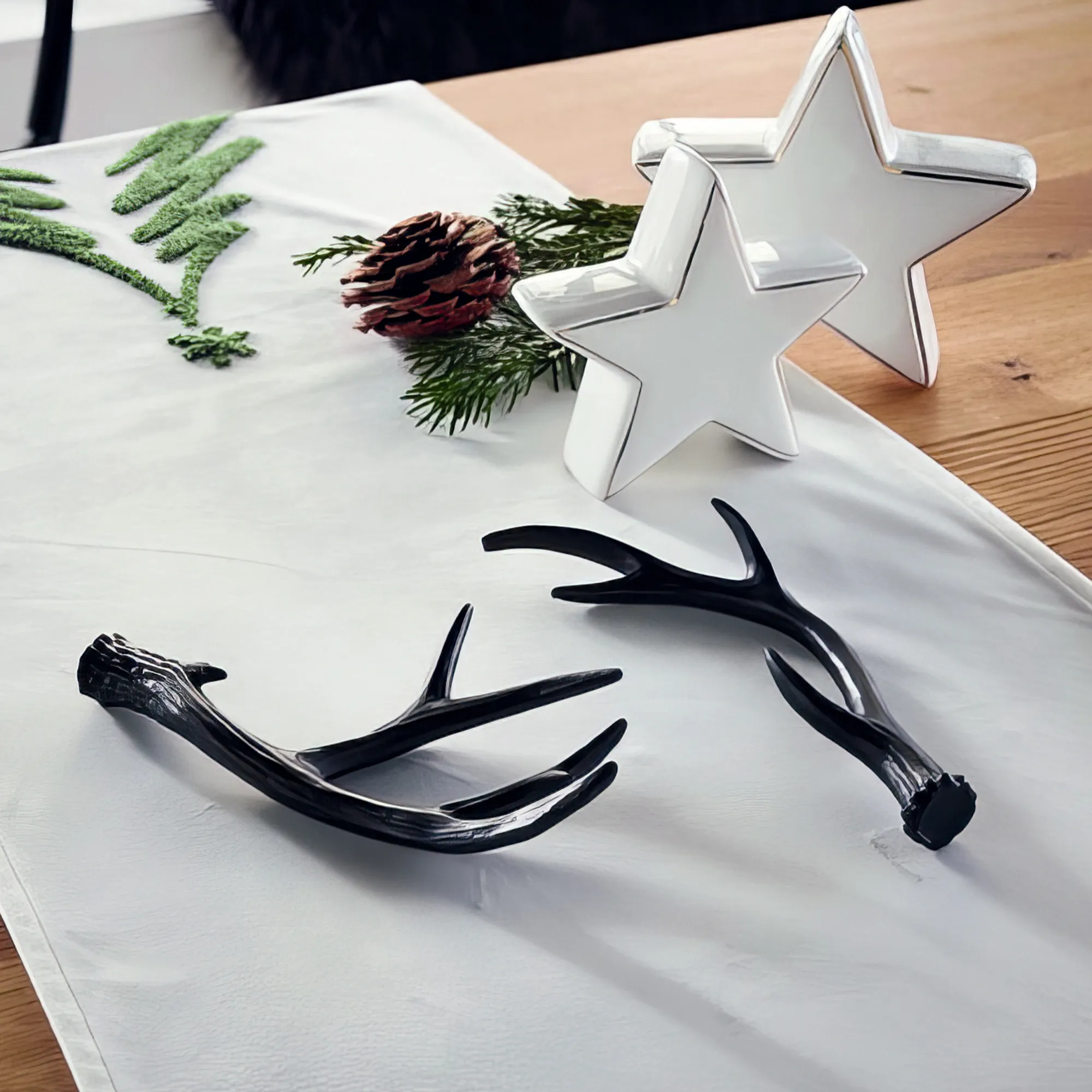 Geweih "Schwarz", 2er Set  im Frank Flechtwaren Online Shop kaufen