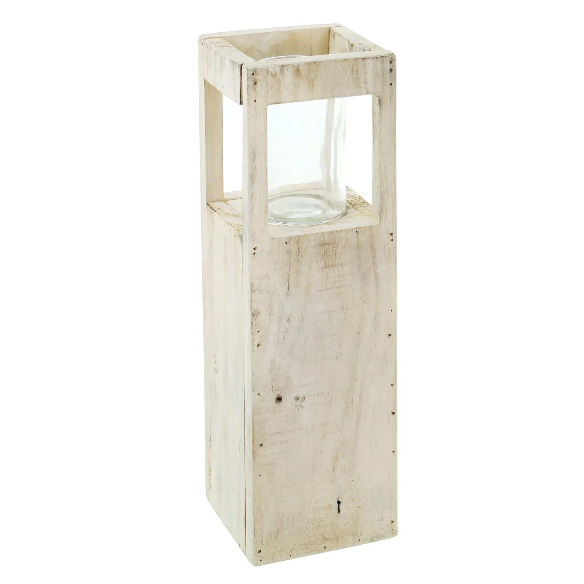 Windlichtsäule "Shabby-Charme"  im Frank Flechtwaren Online Shop für Dekosäulen kaufen