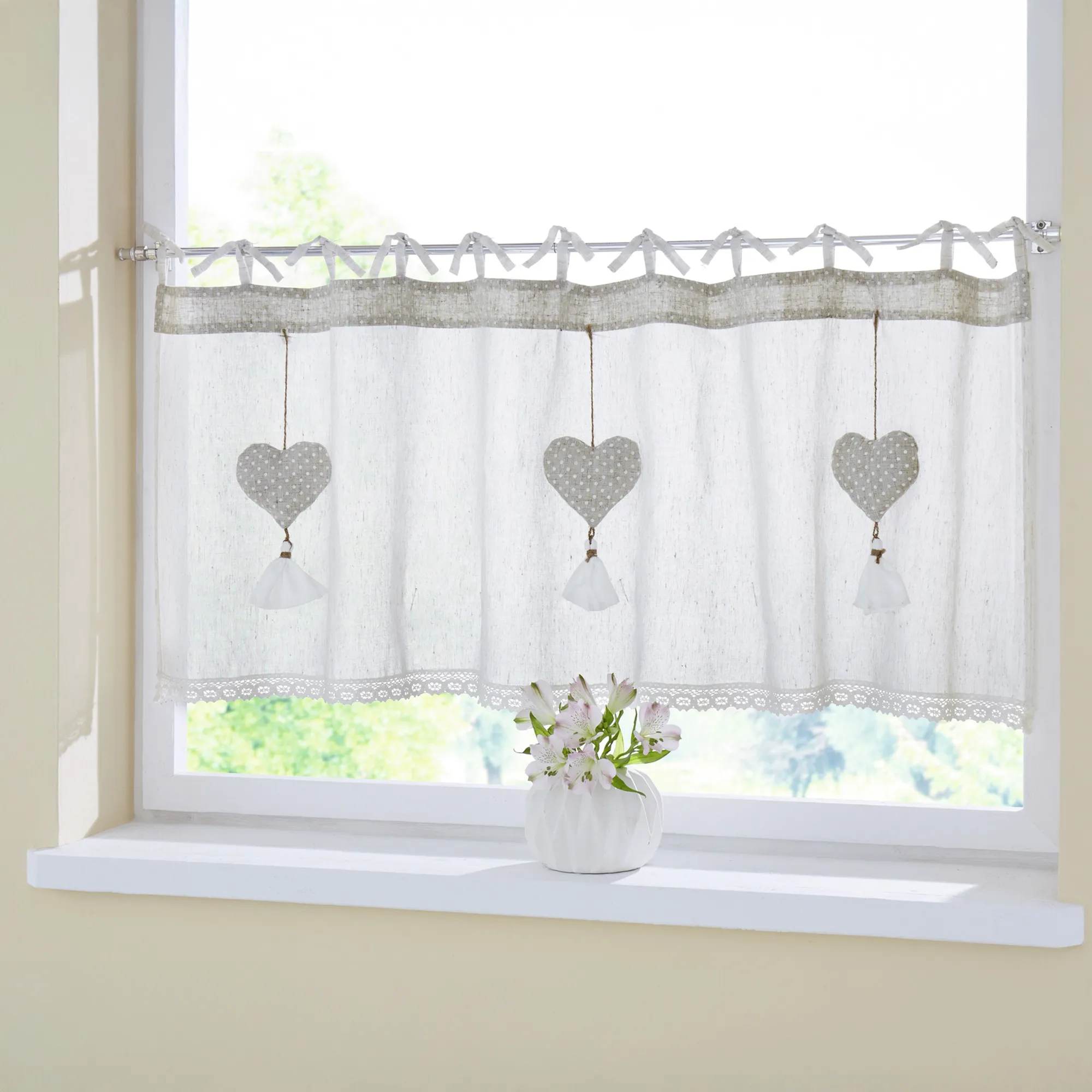 Fenstervorhang "Herzhänger"  im Frank Flechtwaren Online Shop kaufen