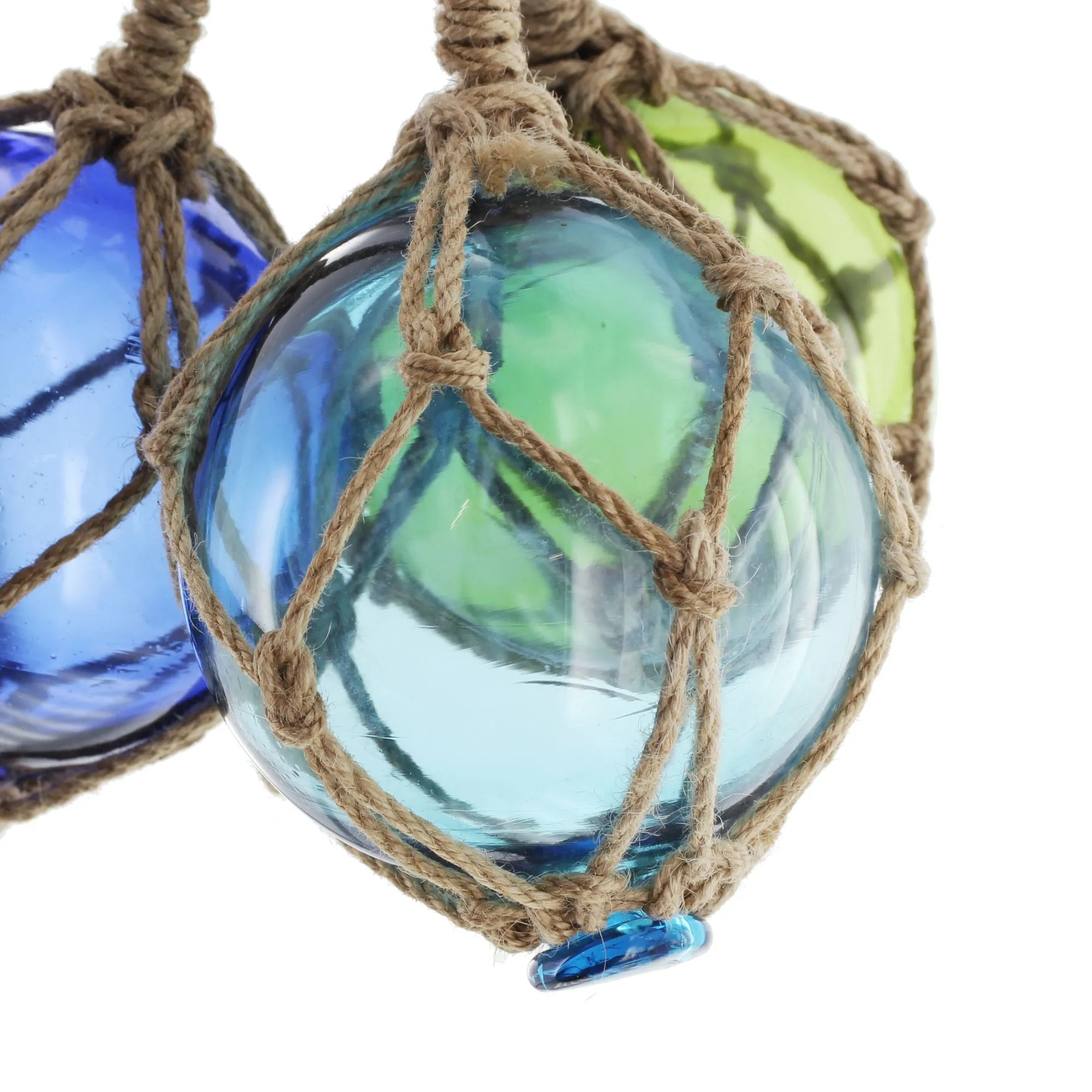 Glaskugel "Netz", 3er Set  im Frank Flechtwaren Online Shop für Dekokugeln kaufen