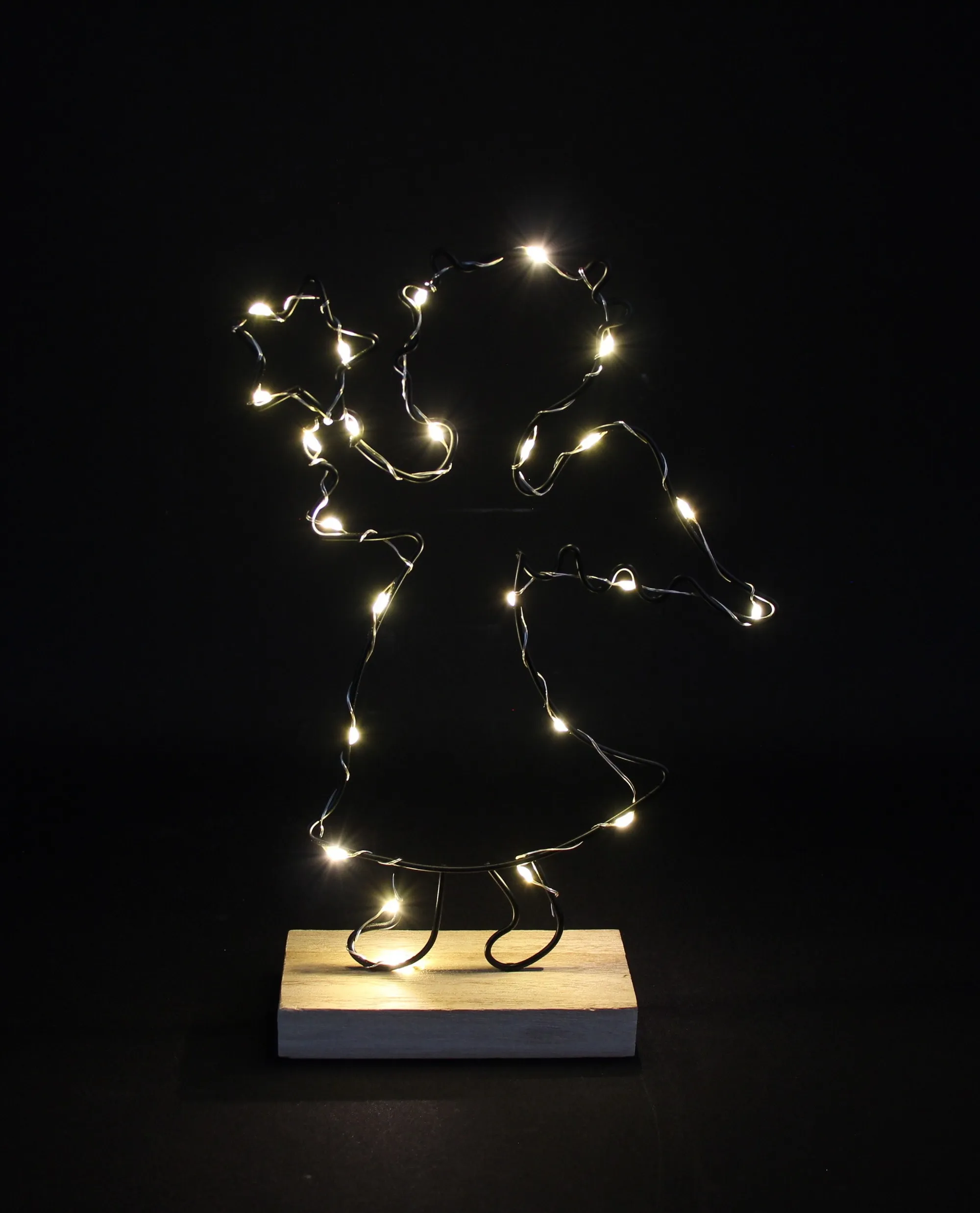LED-Deko "Engel mit Stern"  im Frank Flechtwaren Online Shop für Engel kaufen