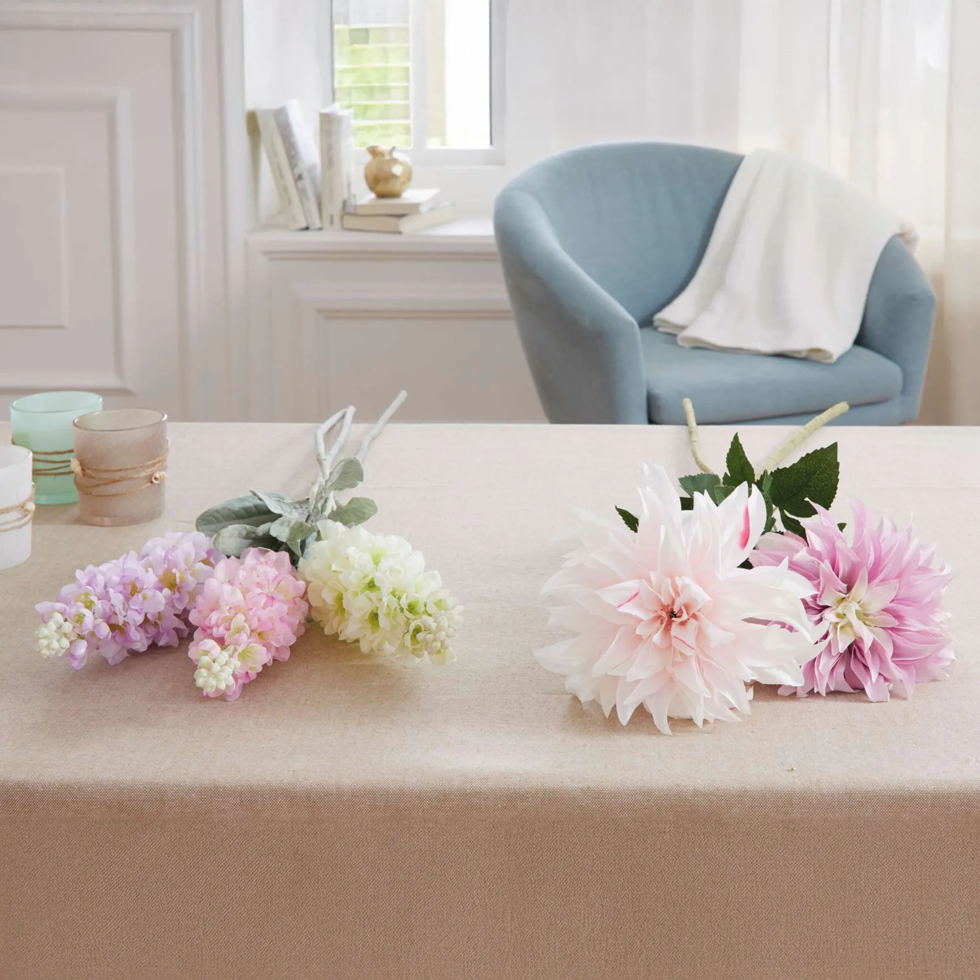 Blume "Orchideen-Dahlie", 2er Set  im Frank Flechtwaren Online Shop für Bunte Osterzeit kaufen