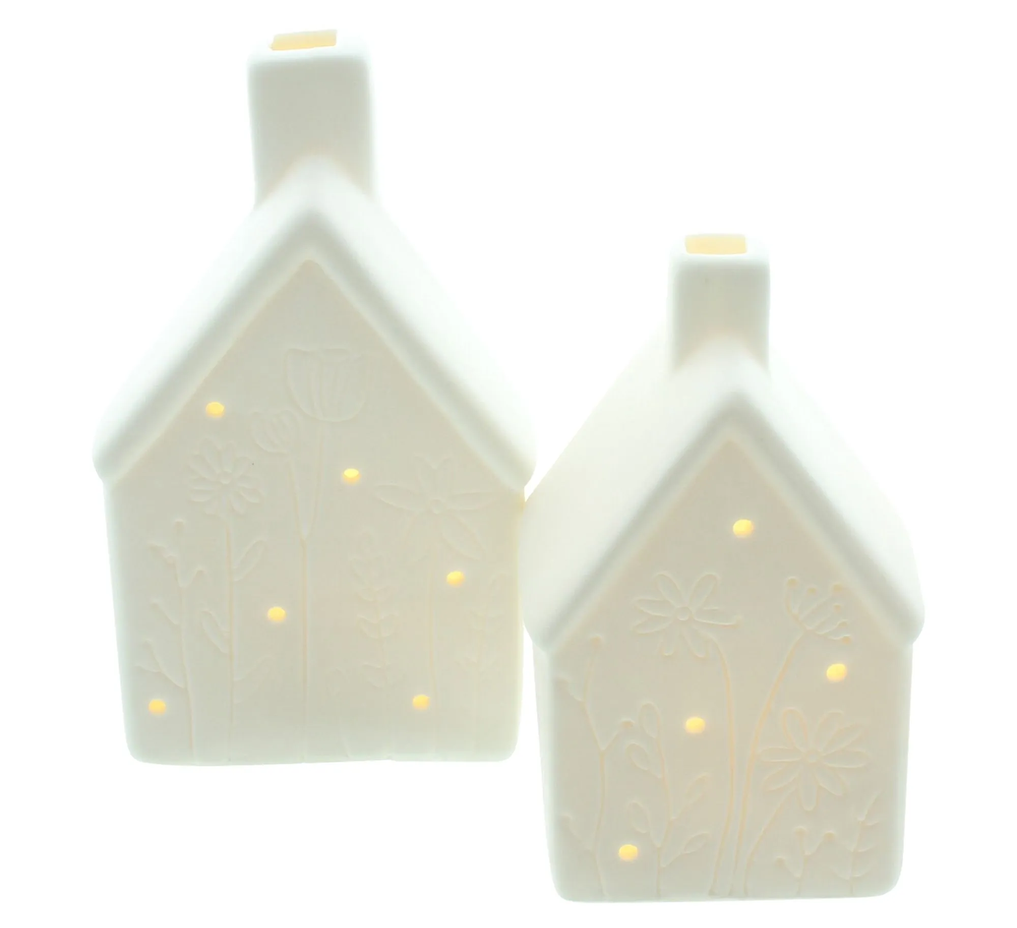 LED-Haus "Blumenwiese", 2er Set  im Frank Flechtwaren Online Shop für LED-Dekoobjekte kaufen