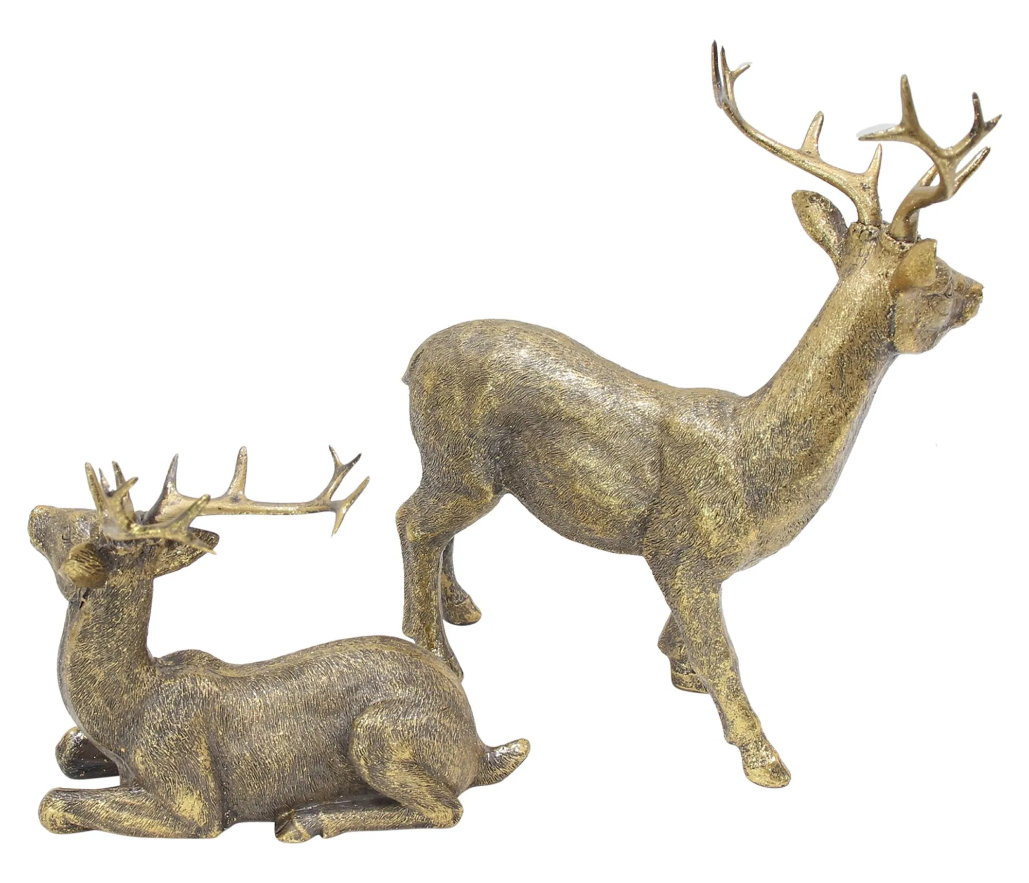 Deko-Hirsch "Golden", 2er Set  im Frank Flechtwaren Online Shop für For Animal Lovers kaufen