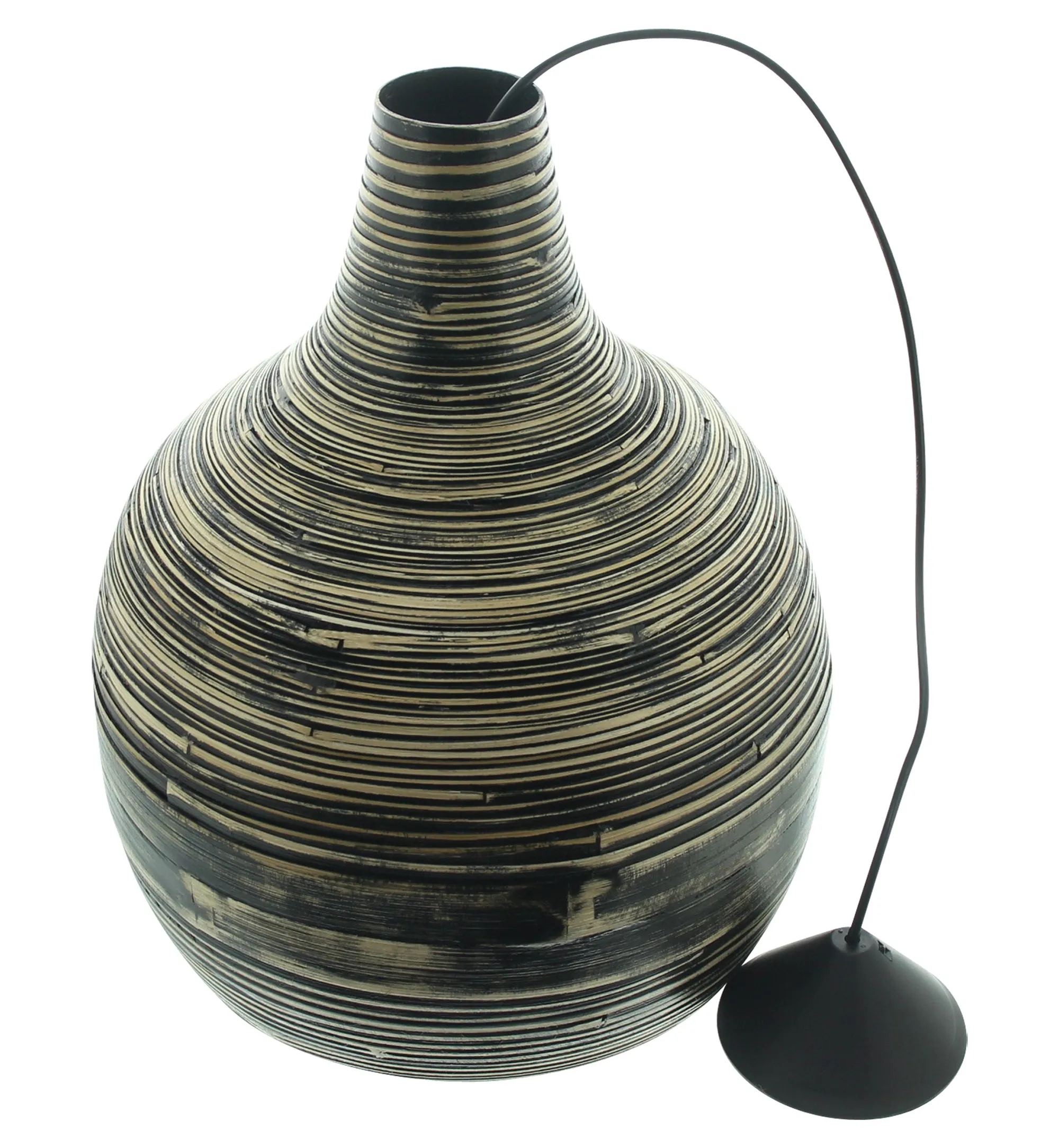 Pendelleuchte "Black Bamboo"  im Frank Flechtwaren Online Shop für Strandbar-Feeling kaufen