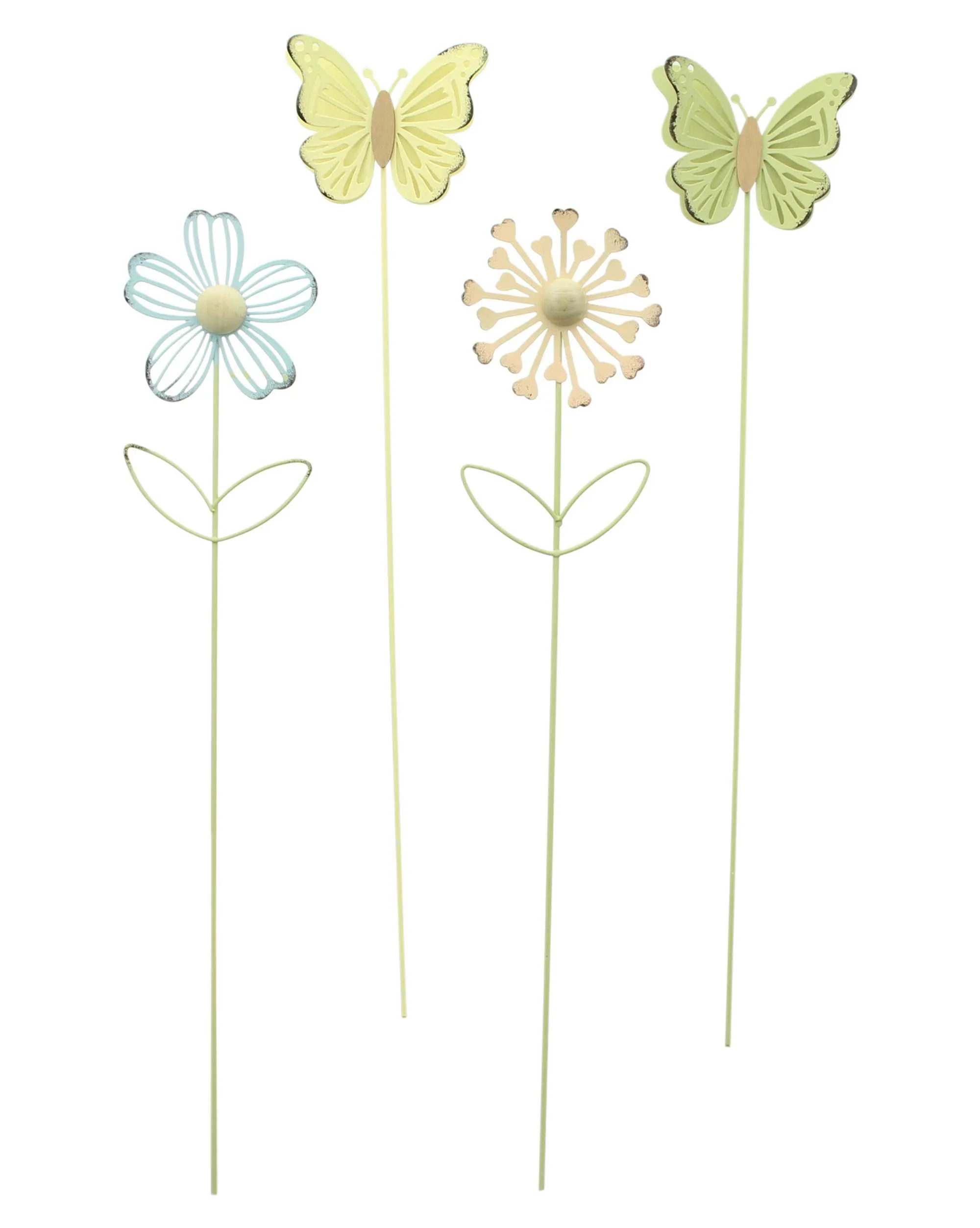 Stecker "Blume &amp; Schmetterling", 4er Set  im Frank Flechtwaren Online Shop für Streuer &amp; Stecker kaufen