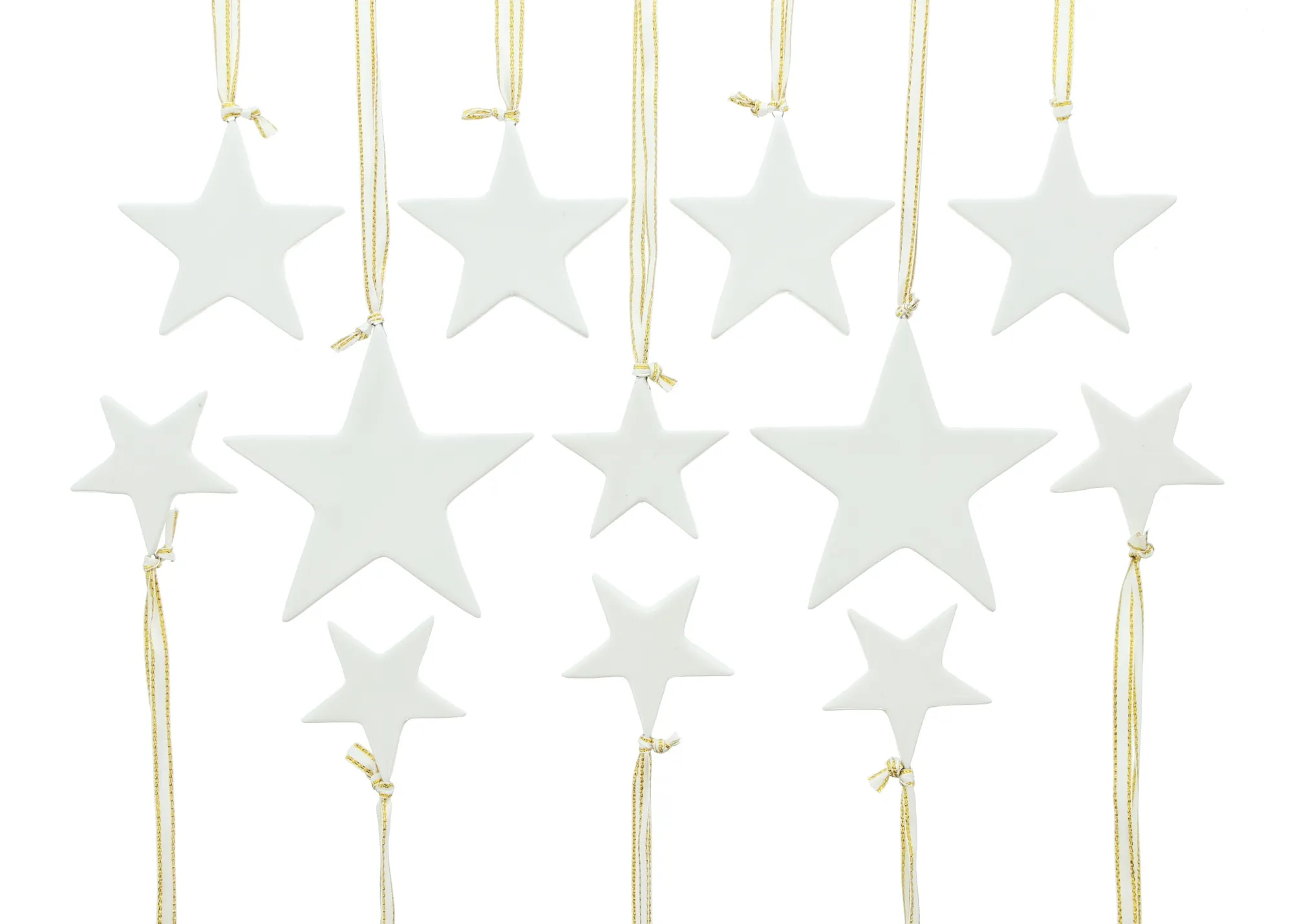 Sternhänger, 12er Set  im Frank Flechtwaren Online Shop für Sterne kaufen