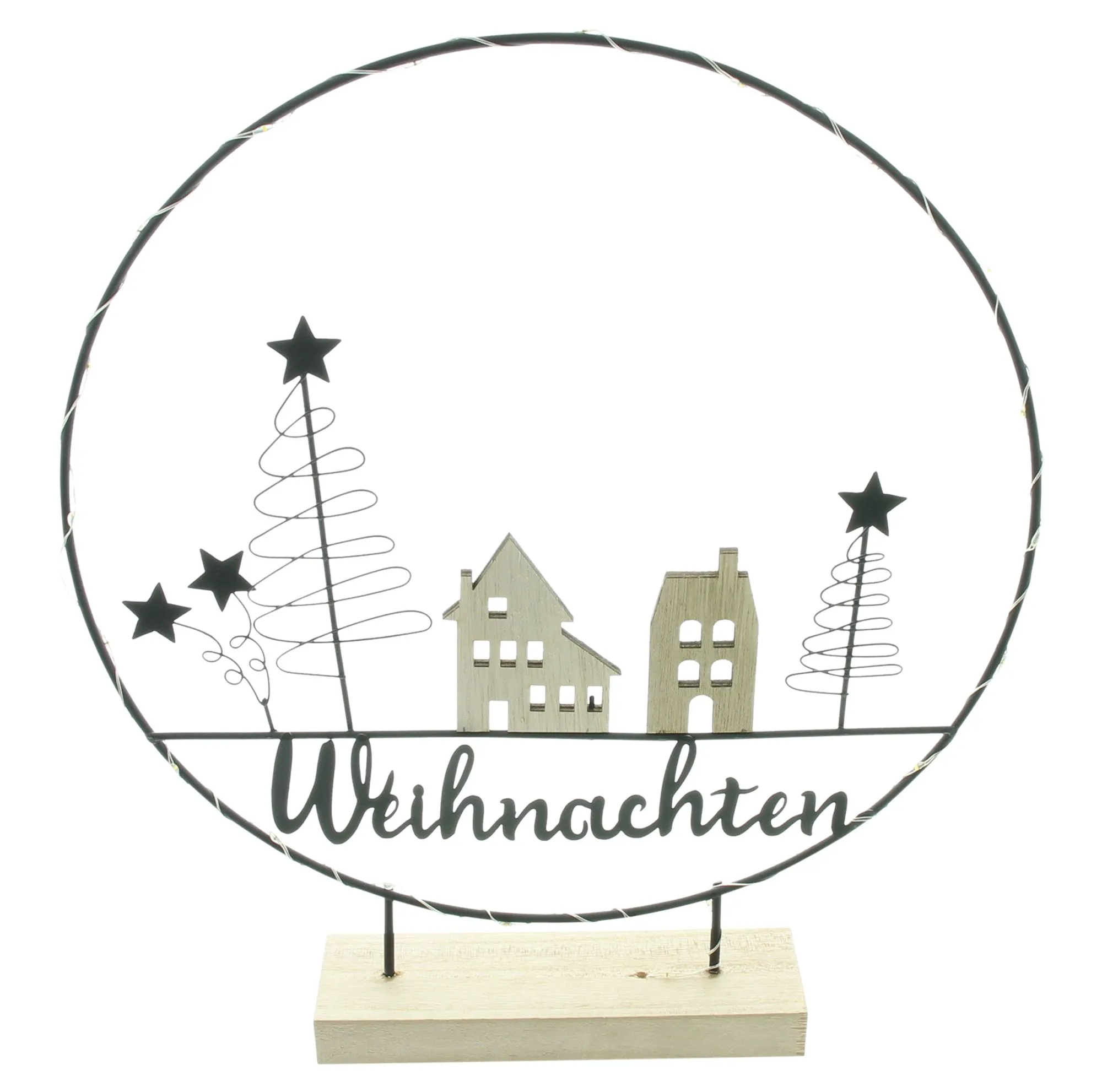 LED-Ringdeko "Weihnachten"  im Frank Flechtwaren Online Shop für Weihnachtliche Dekoringe kaufen