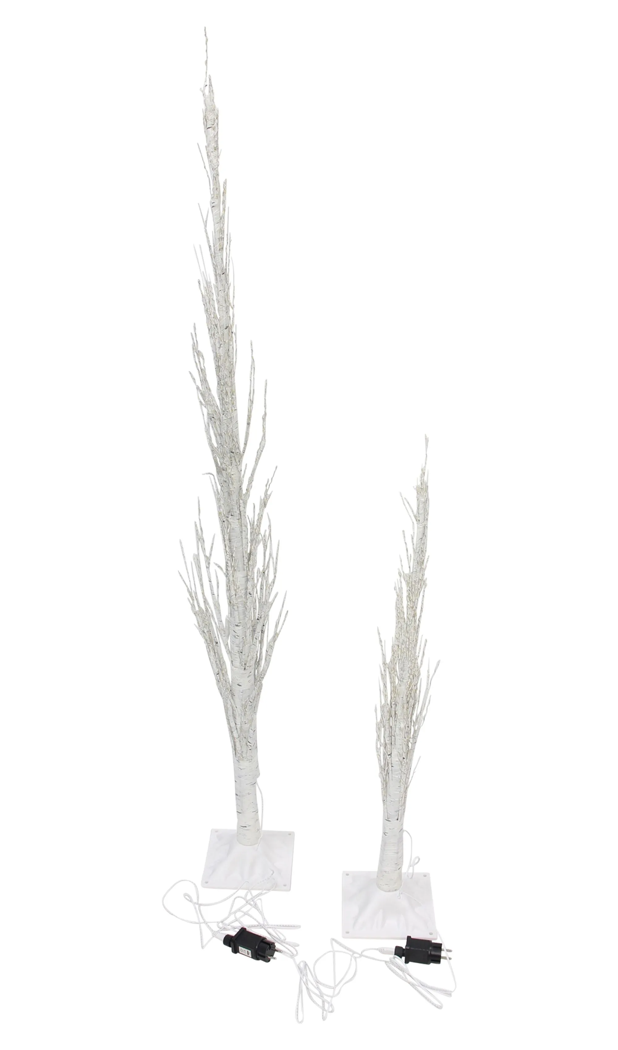 LED-Tanne "White Christmas", 2er Set  im Frank Flechtwaren Online Shop für Tannenbäume kaufen