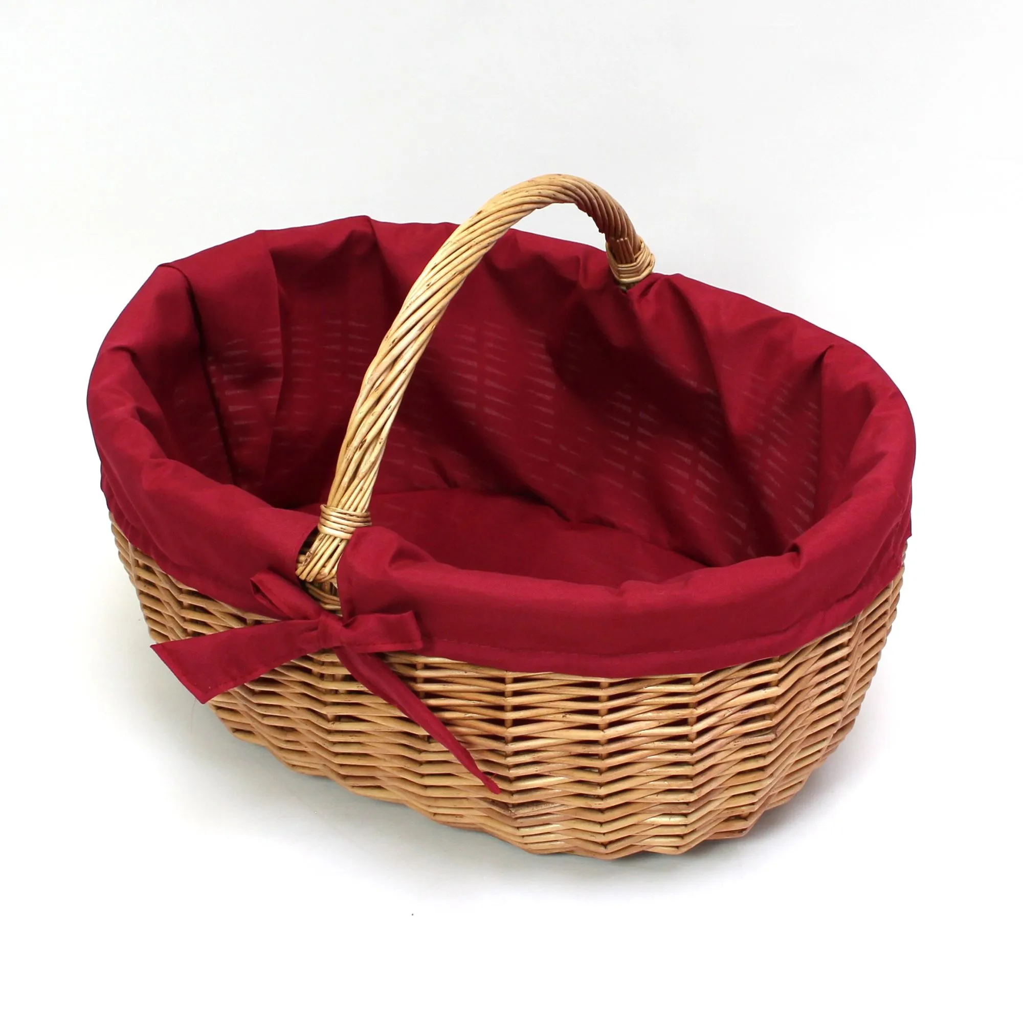 Einkaufskorb "Rote Schleife"  im Frank Flechtwaren Online Shop für Schleifenliebe kaufen