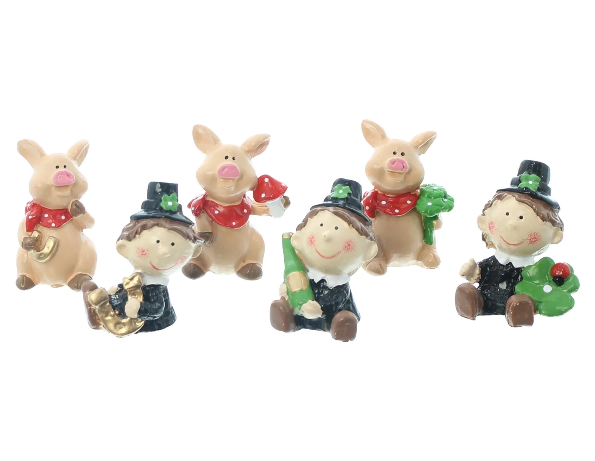 Figur "Glücksbringer", 6er Set  im Frank Flechtwaren Online Shop für Dekofiguren kaufen