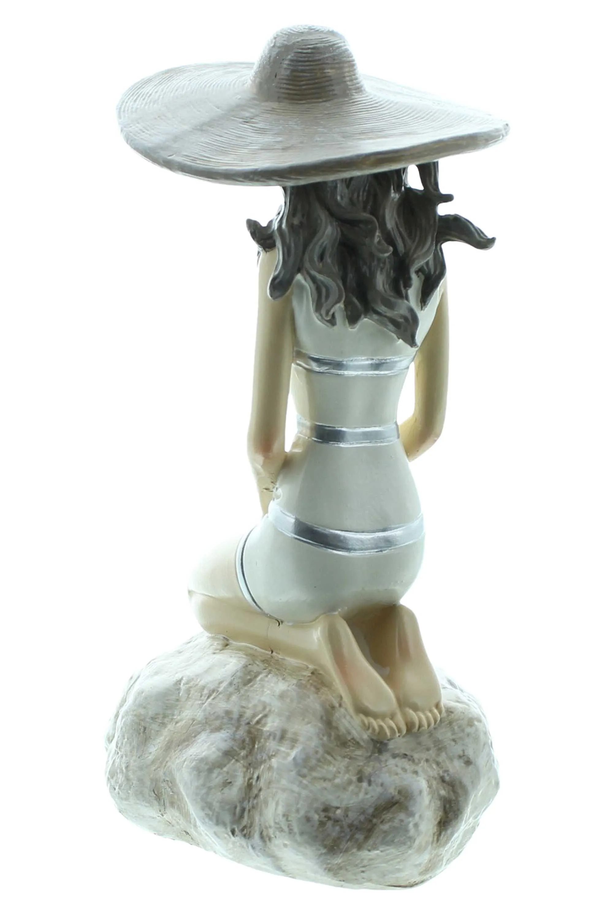 Figur "Stranddame auf Fels"  im Frank Flechtwaren Online Shop für Dekofiguren kaufen