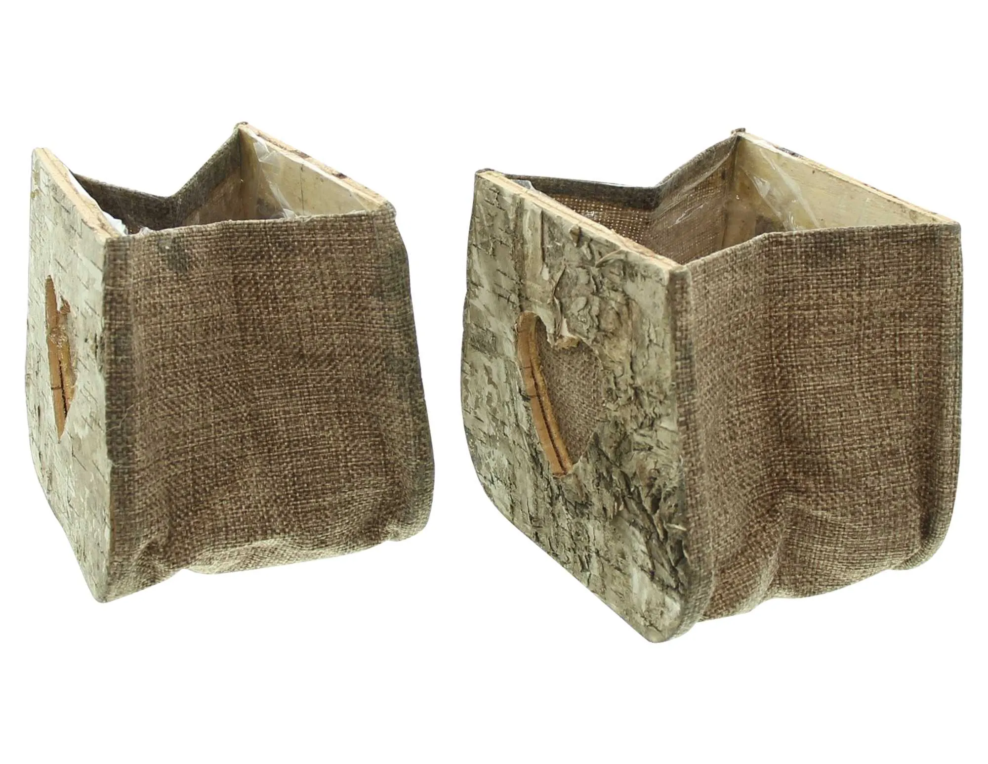 Pflanztasche "Birkenherz", 2er Set  im Frank Flechtwaren Online Shop für Pflanztöpfe kaufen