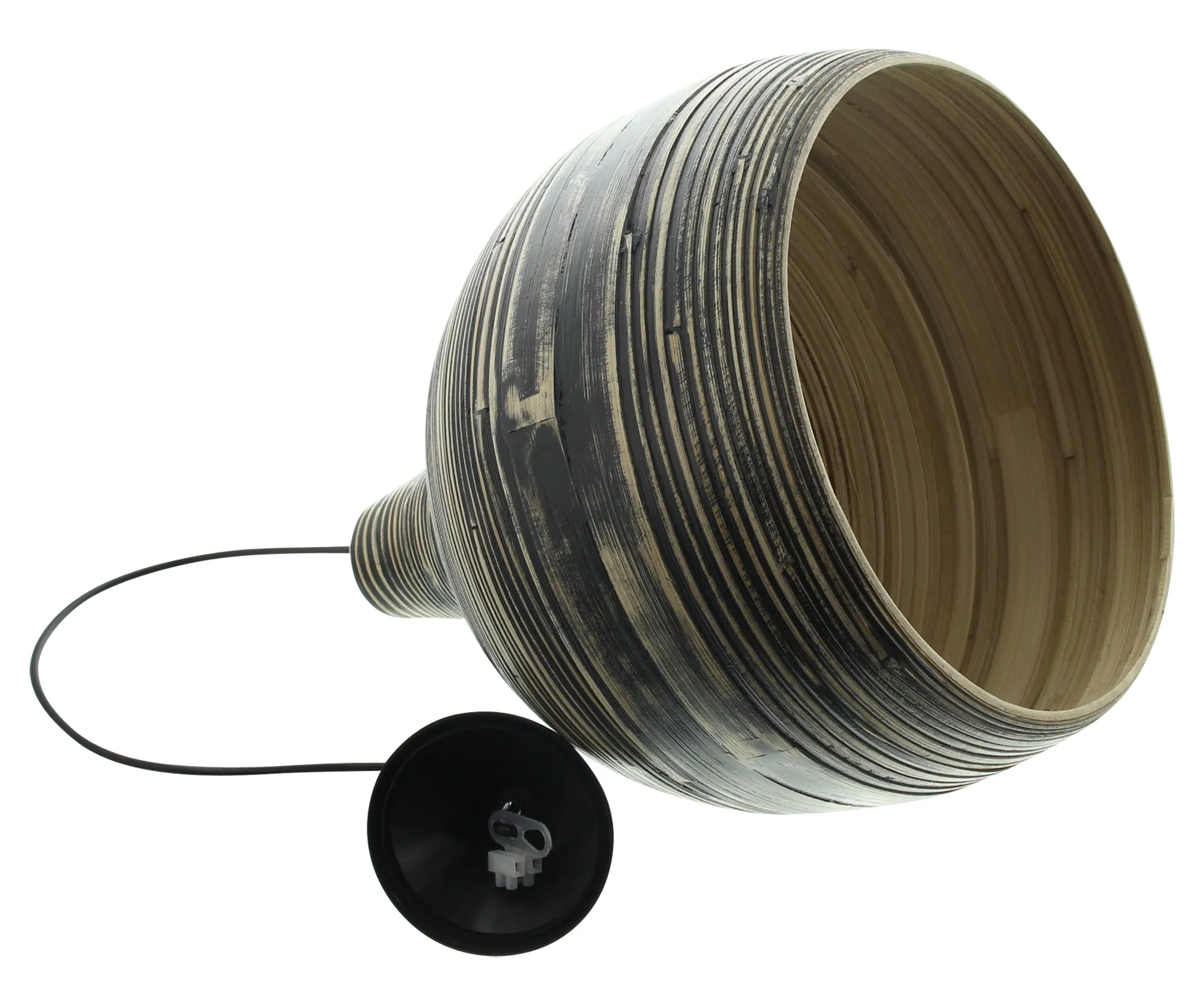 Pendelleuchte "Black Bamboo"  im Frank Flechtwaren Online Shop für Strandbar-Feeling kaufen