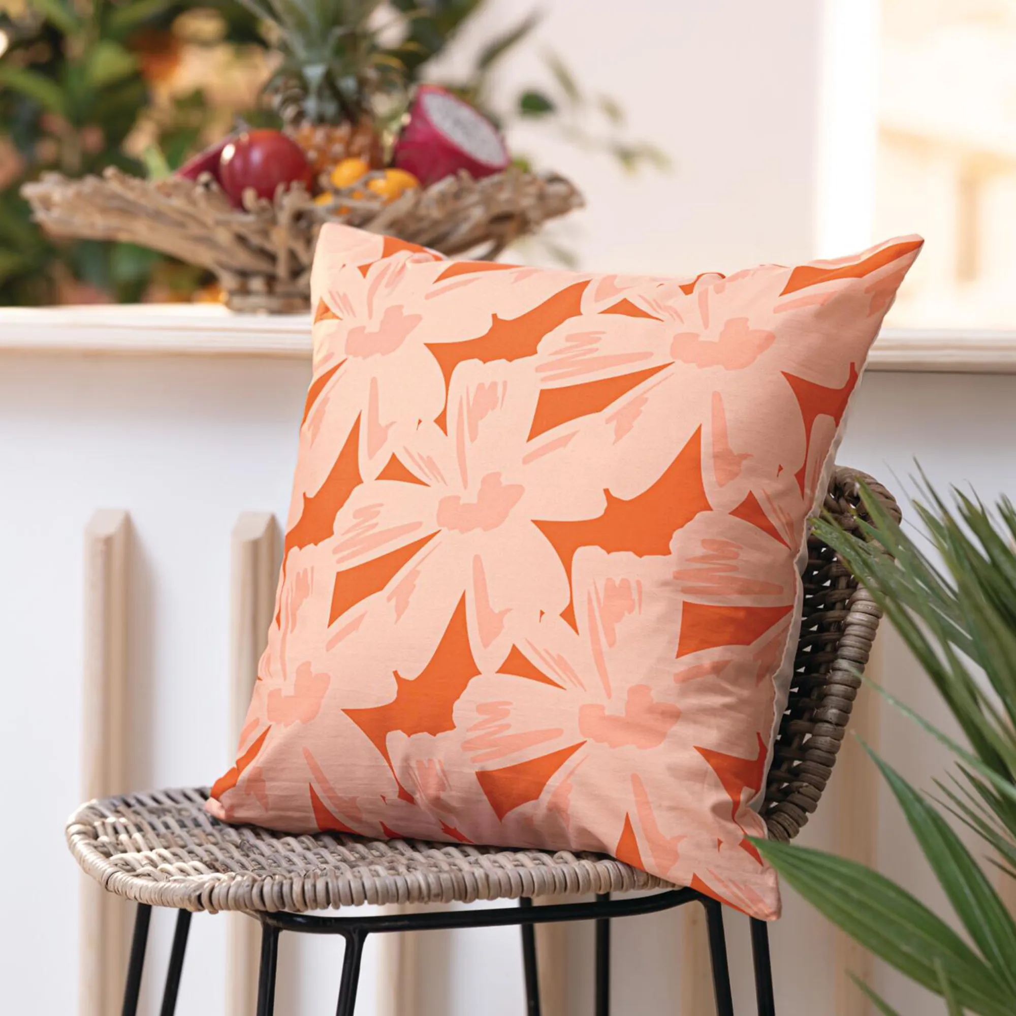 Kissenhülle "Retro Flower"  im Frank Flechtwaren Online Shop kaufen
